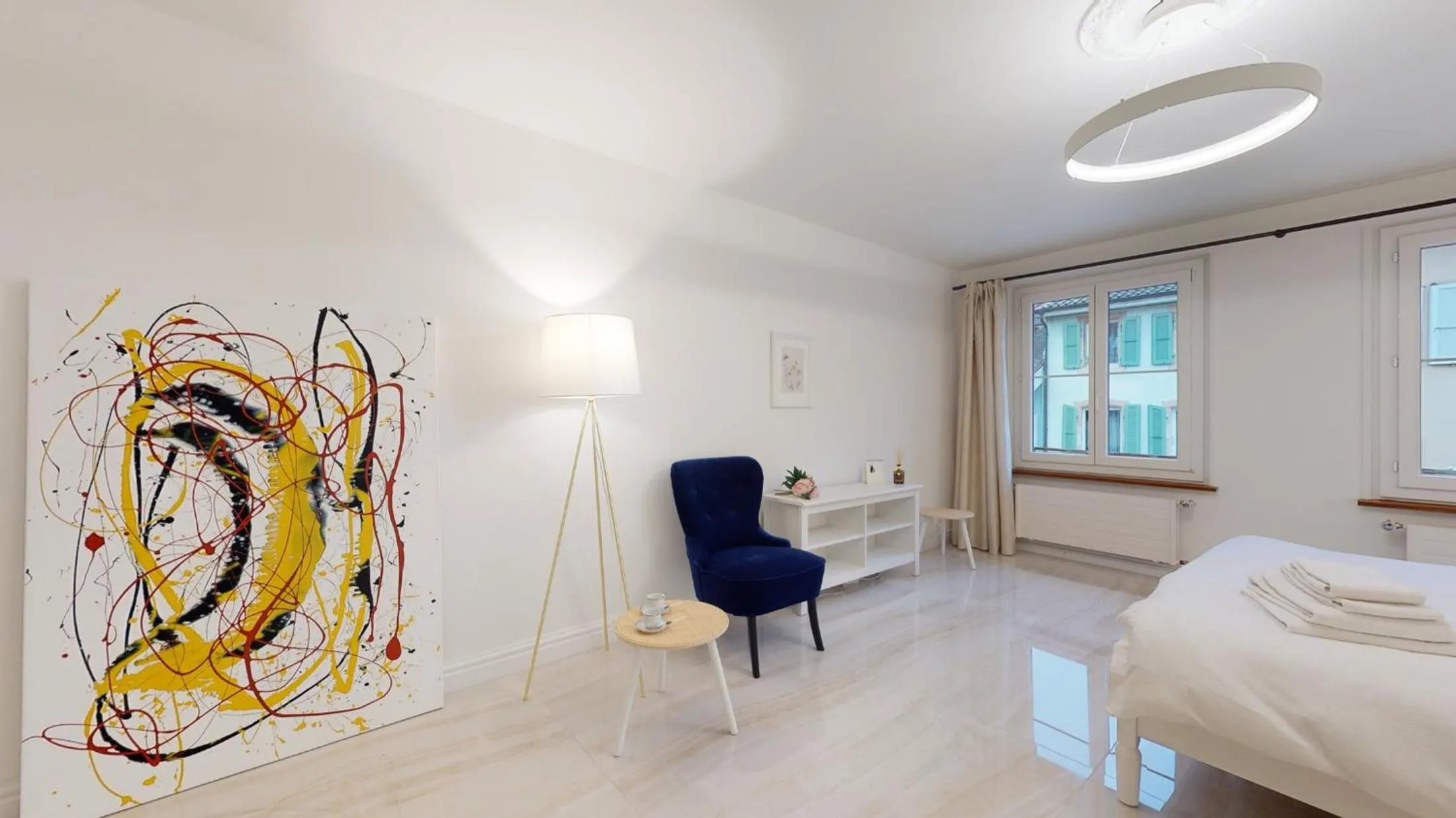Bed in DA-DA Gallery Appart - modern and luxury studio in Boudry