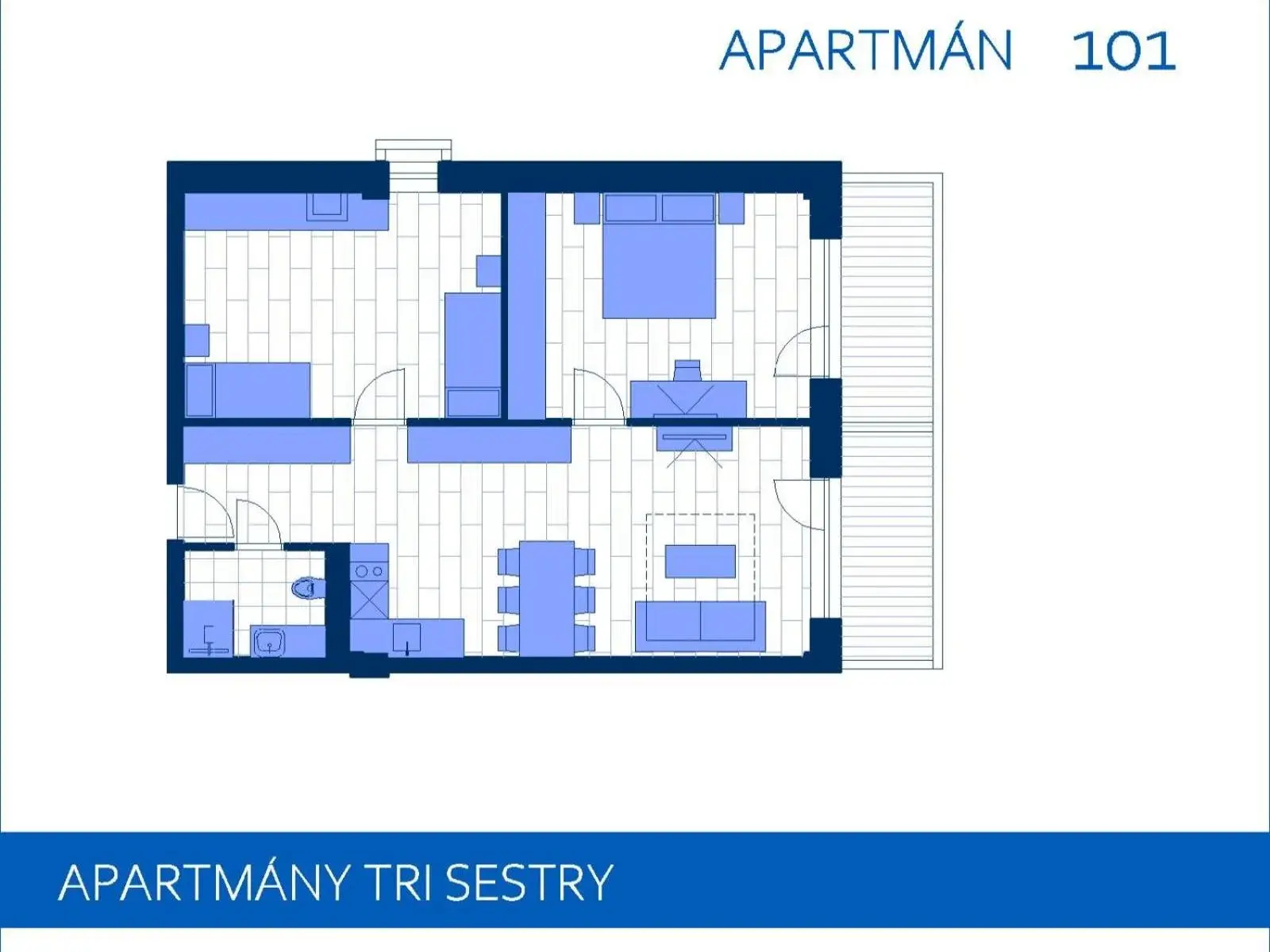 Two-Bedroom Apartment - single occupancy in Apartmány Tri sestry Jasná Two-Bedroom Apartment - single occupancy in Apartmány Tri sestry Jasná