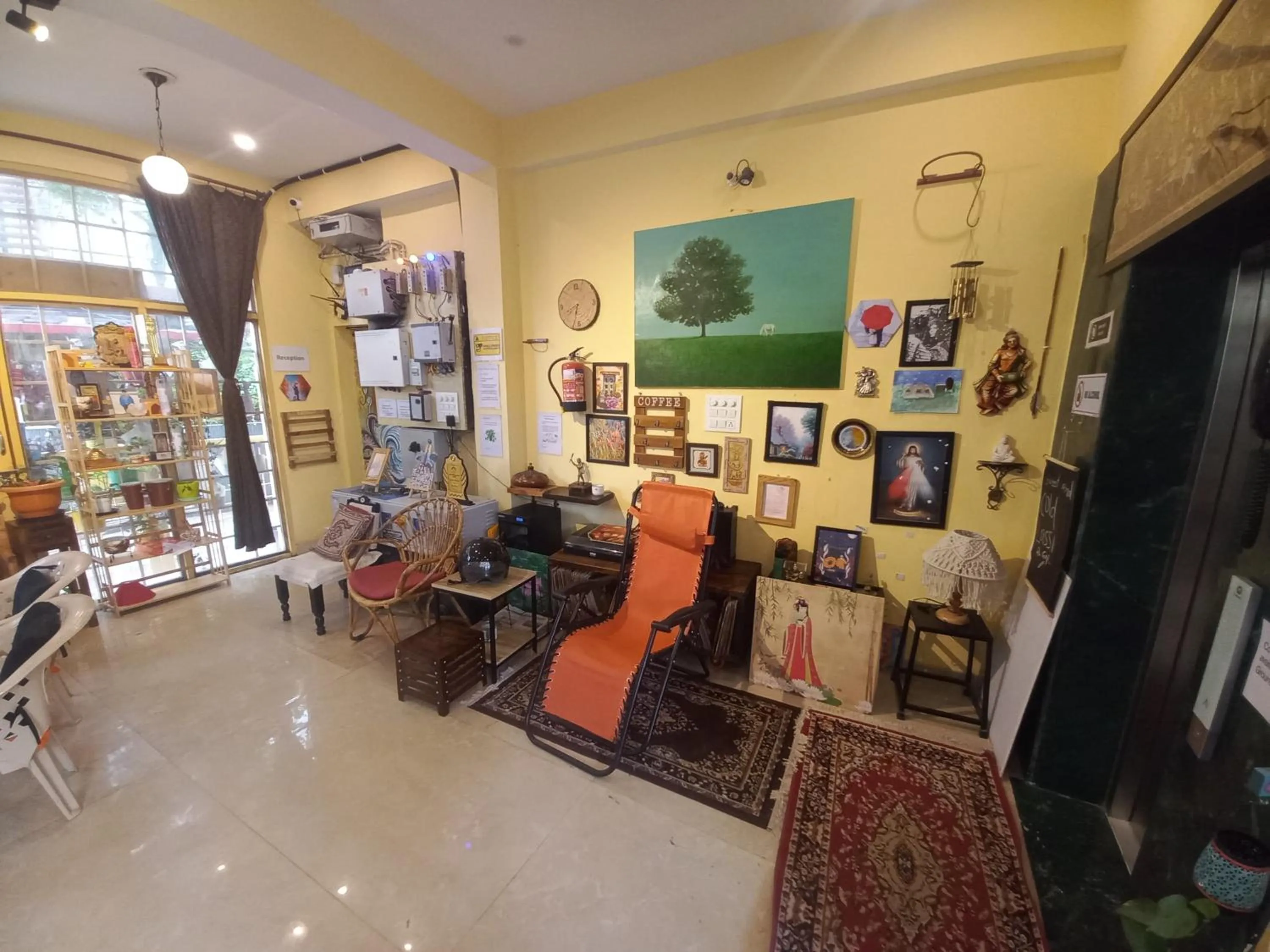 Seating area in Devi music ashram