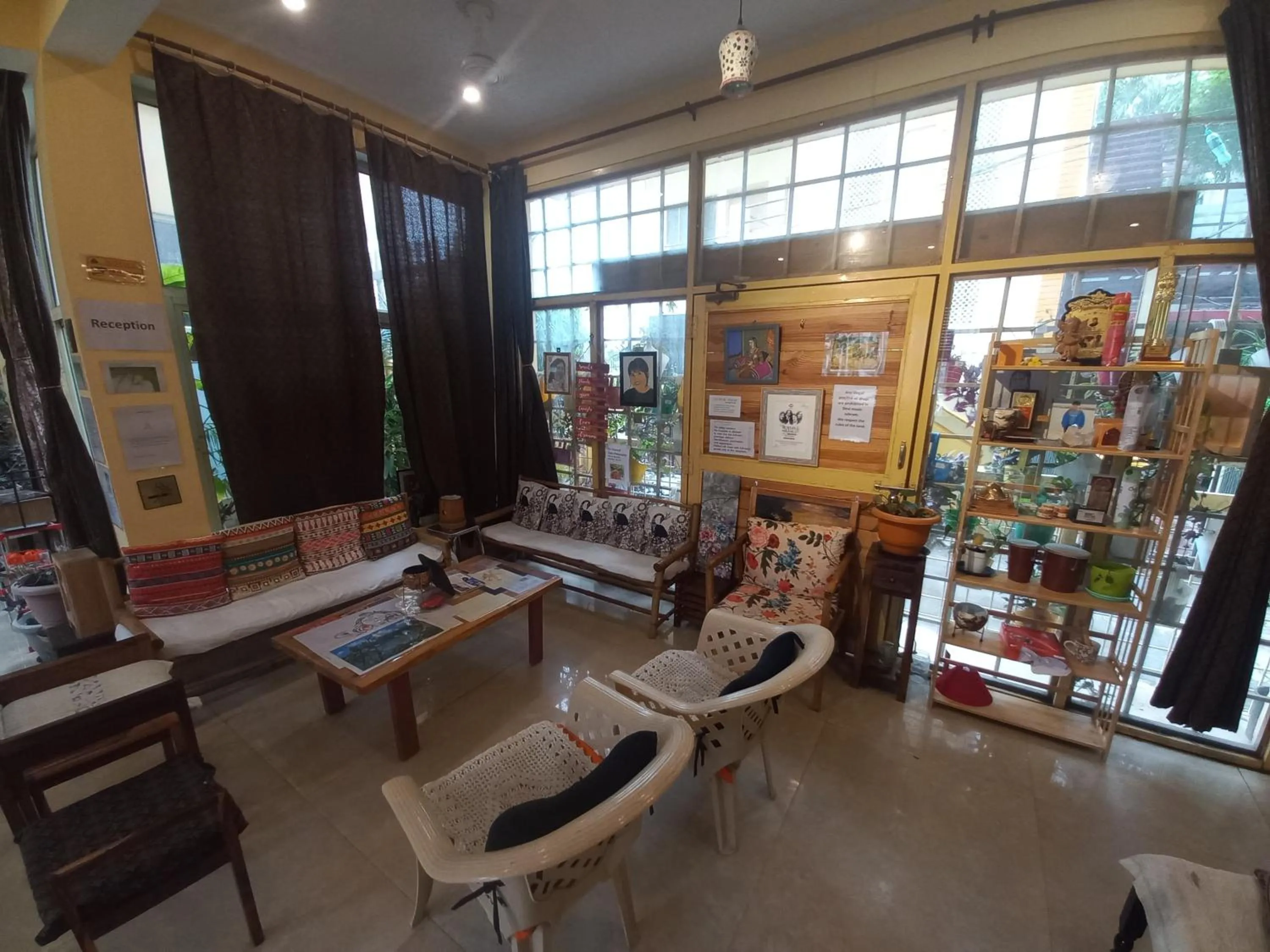 Seating area in Devi music ashram
