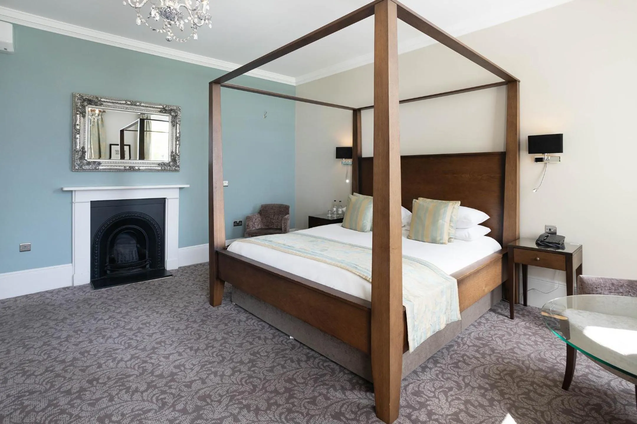 Bed in Barton Hall Hotel & Spa