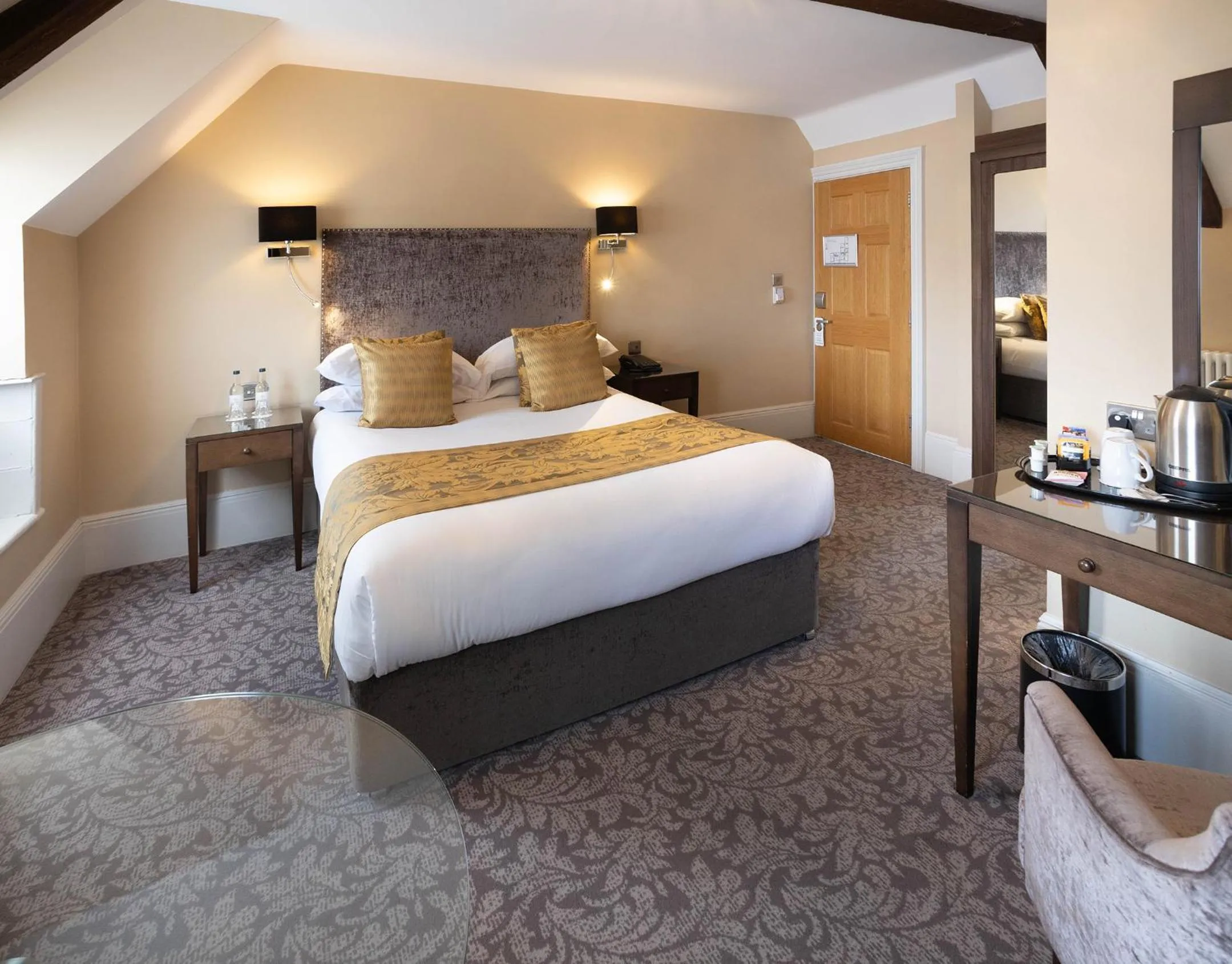 Bed in Barton Hall Hotel & Spa