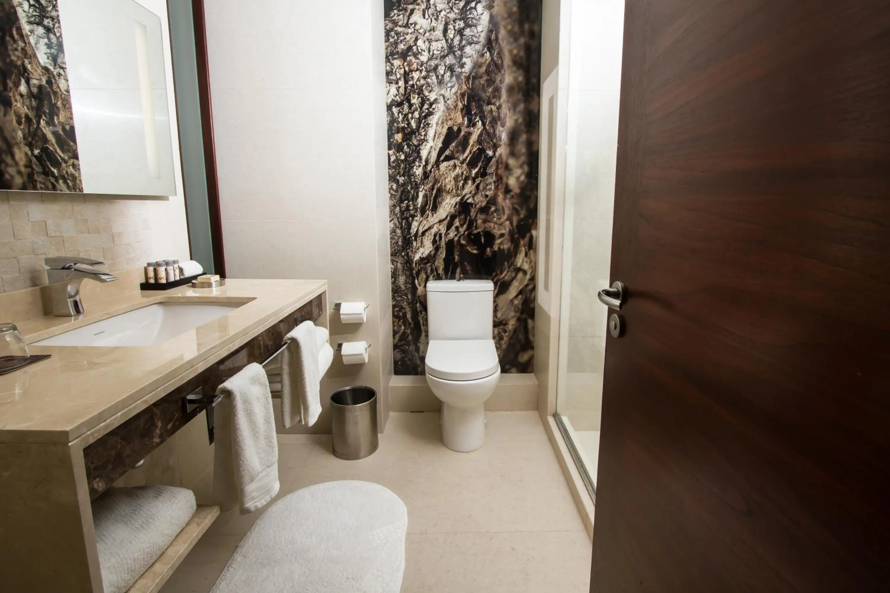 Bathroom in Renaissance Santiago by Marriott