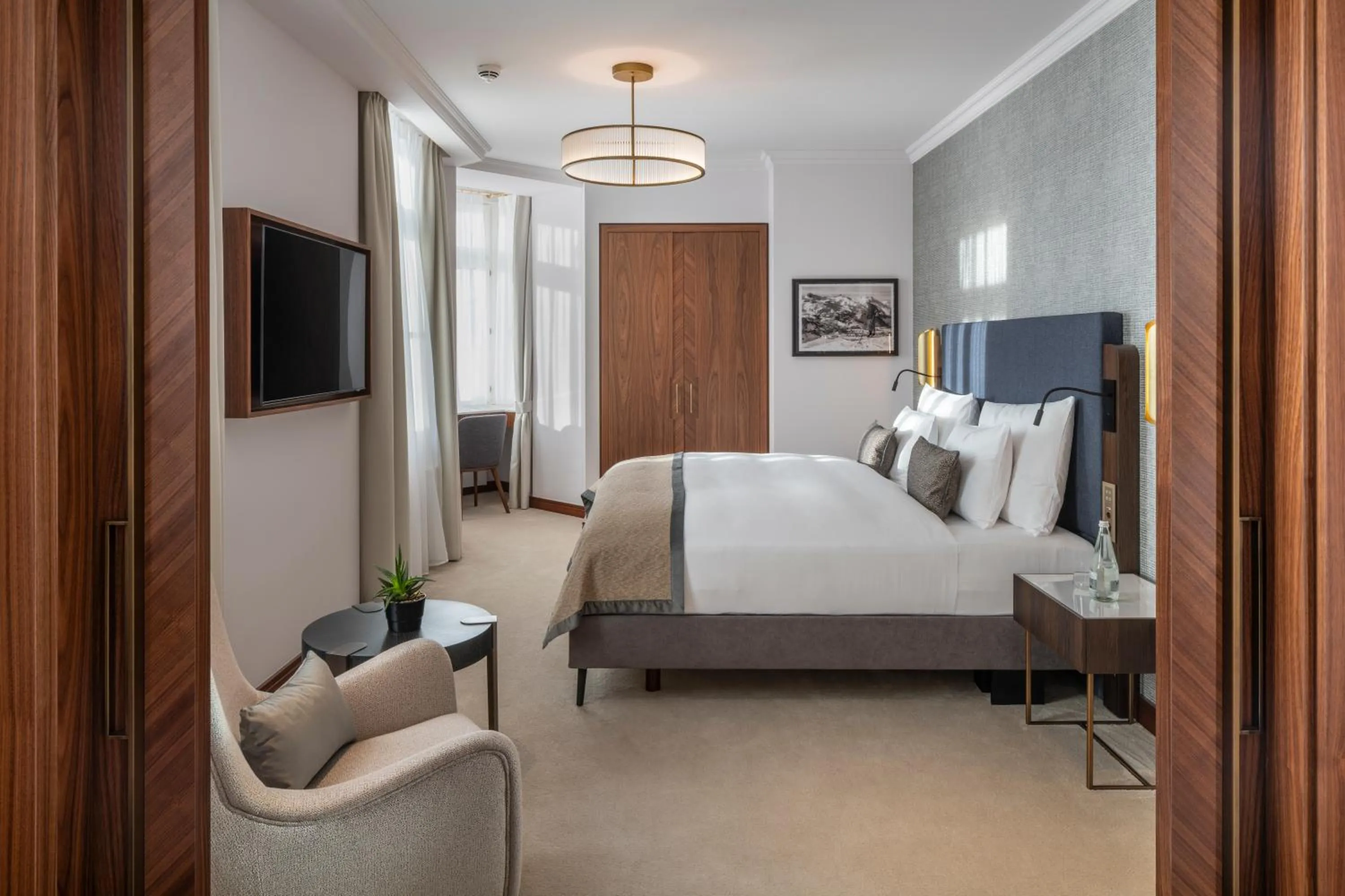 Bedroom, Bed in Grand Hotel des Bains Kempinski