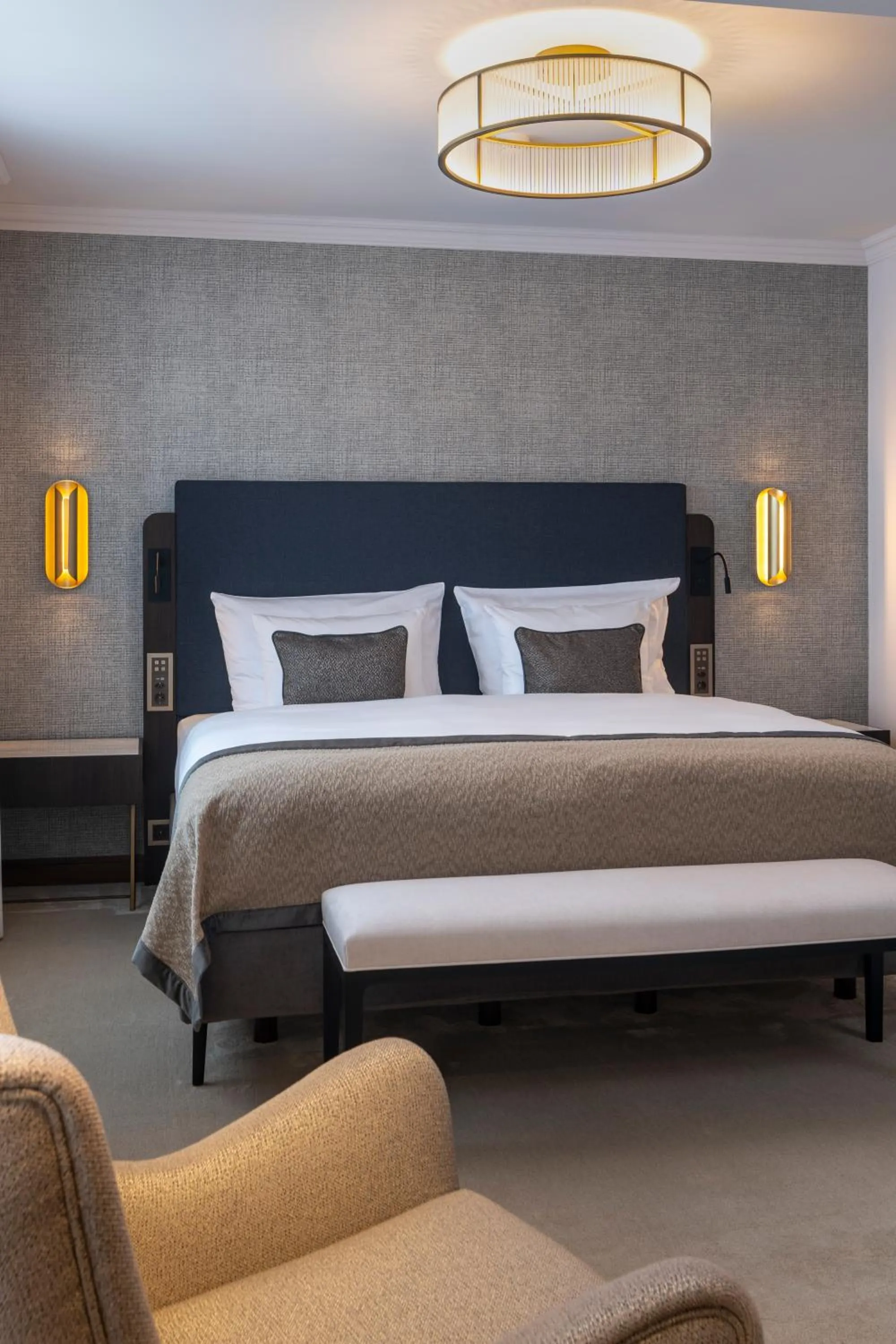 Bedroom, Bed in Grand Hotel des Bains Kempinski