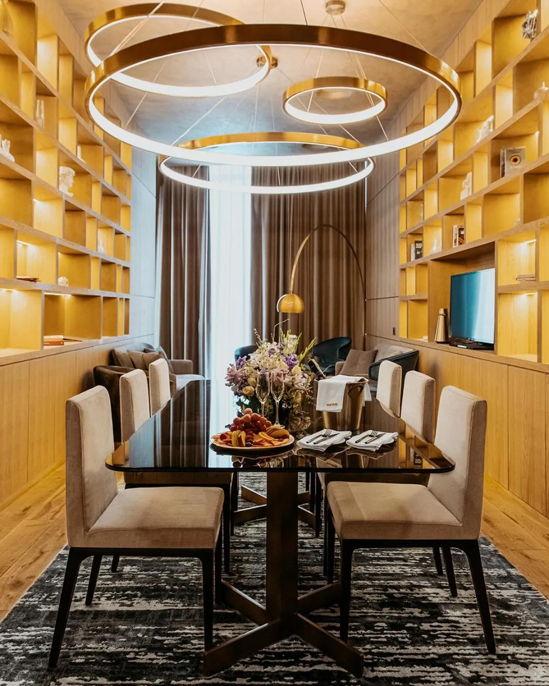 Seating area in The Veil Hotel