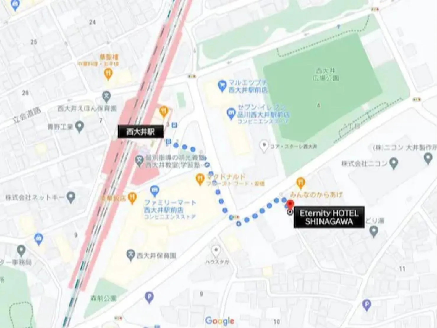 Text overlay in Eternity APARTMENT HOTEL SHINAGAWA