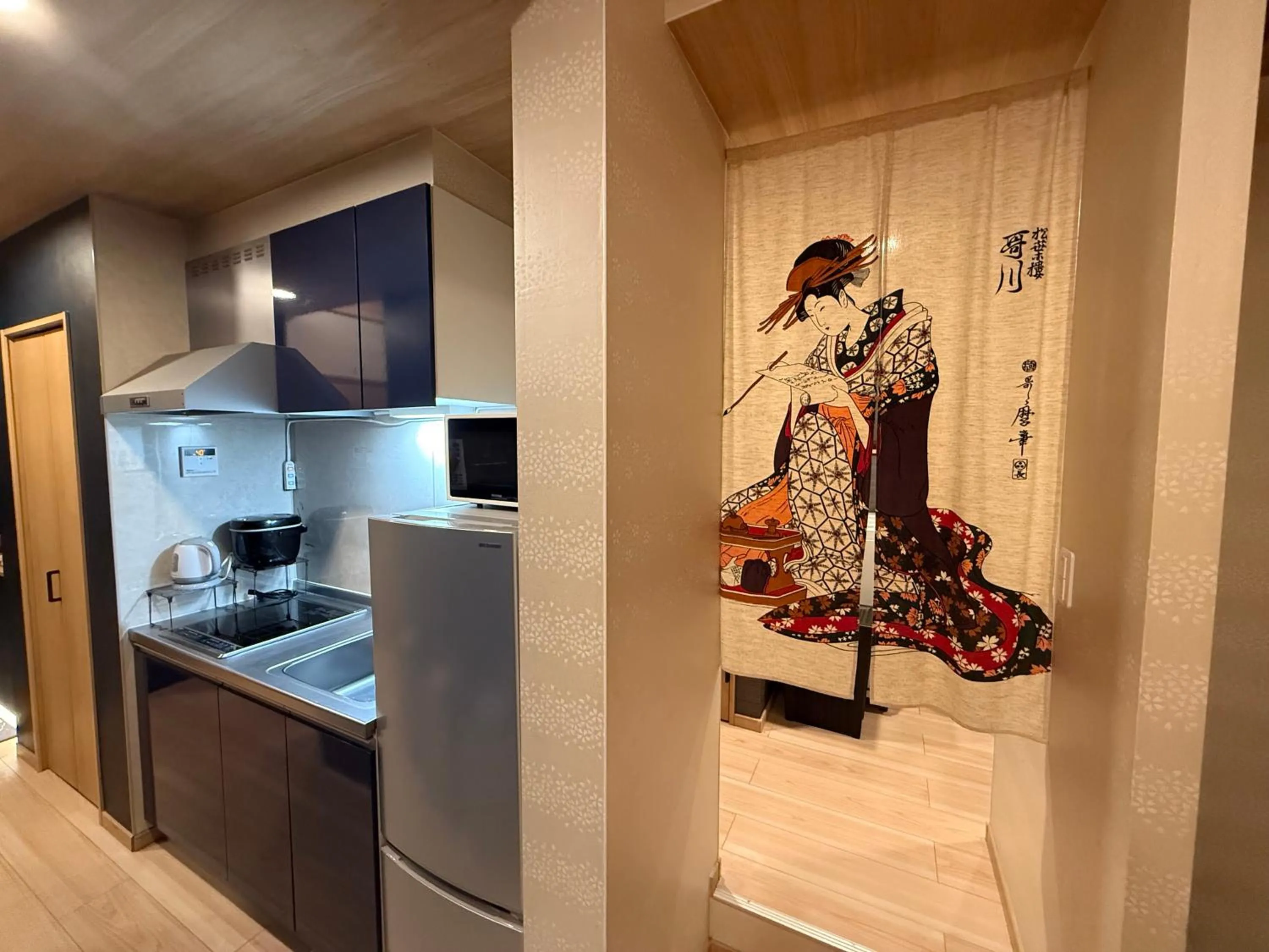Kitchen or kitchenette in Eternity APARTMENT HOTEL SHINAGAWA