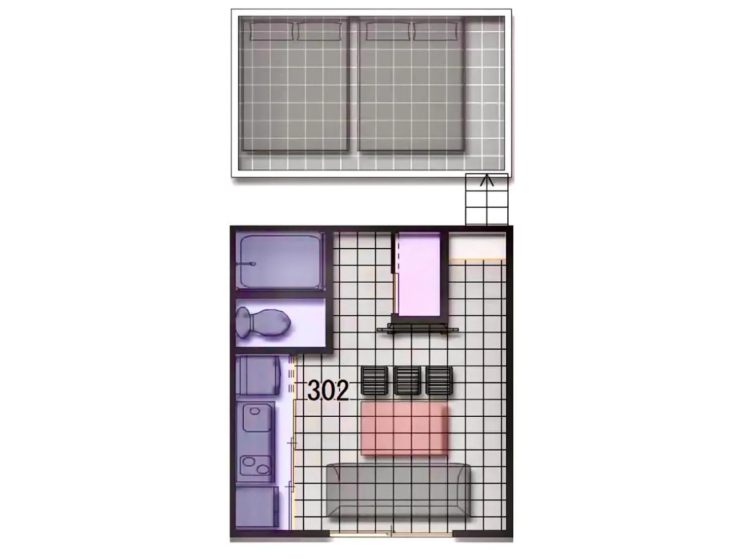 Floor plan in Eternity APARTMENT HOTEL SHINAGAWA