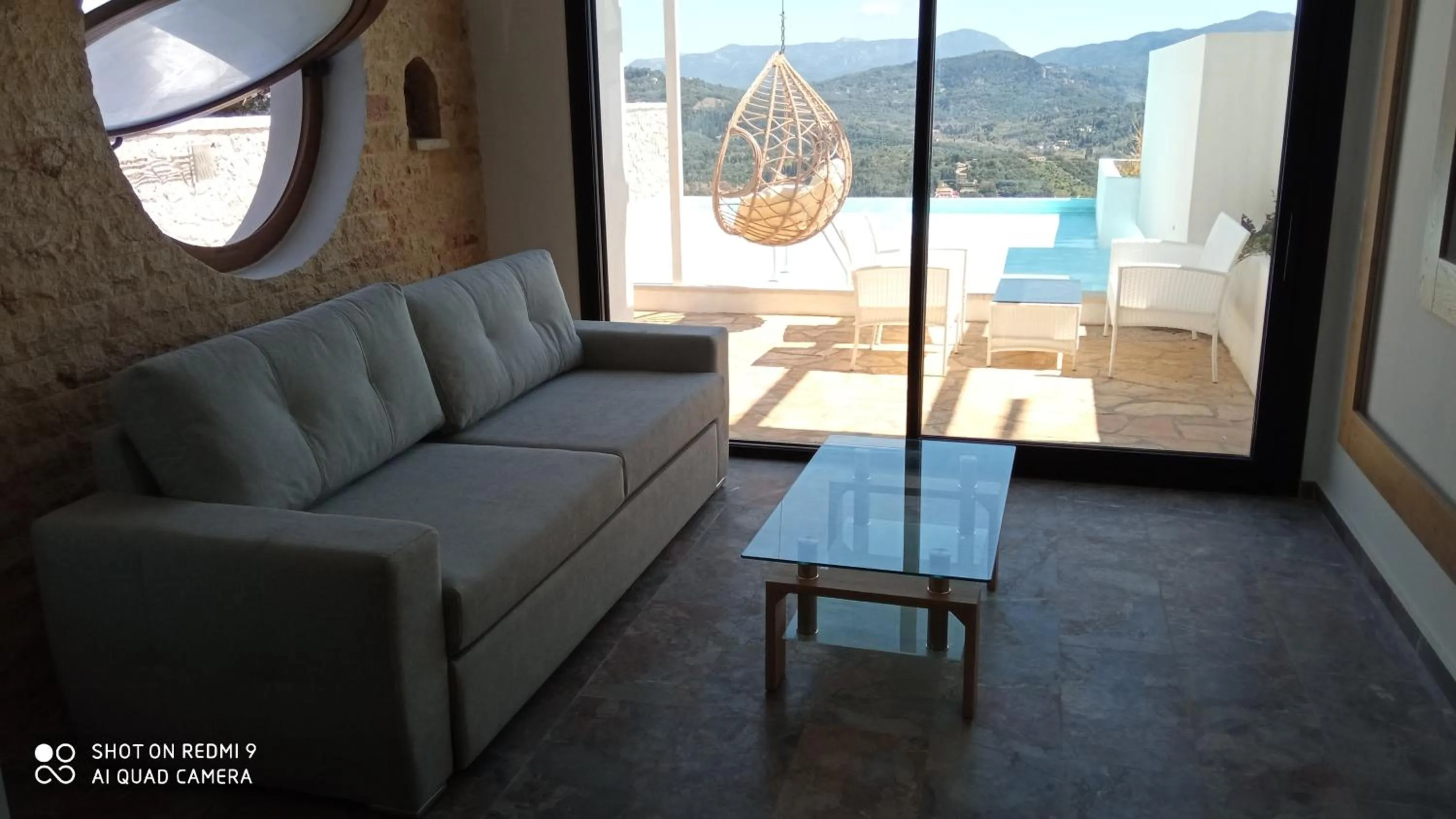 Living room in Zeus Throne Suites