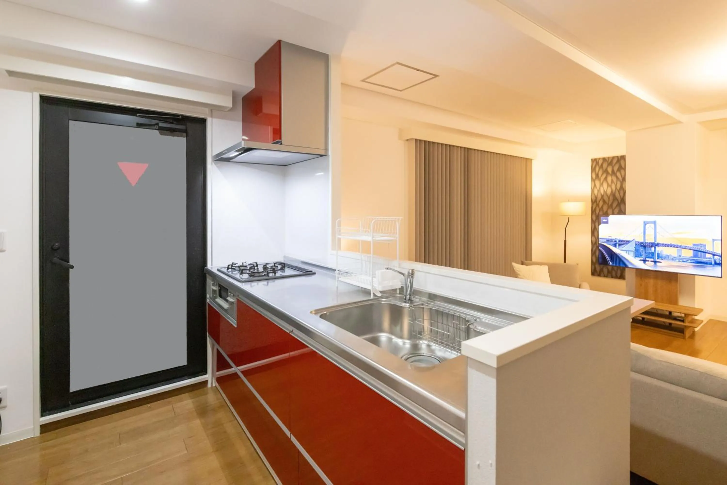 kitchen in Atrium Deluxe Apartments Osaka - Self Check-In Only