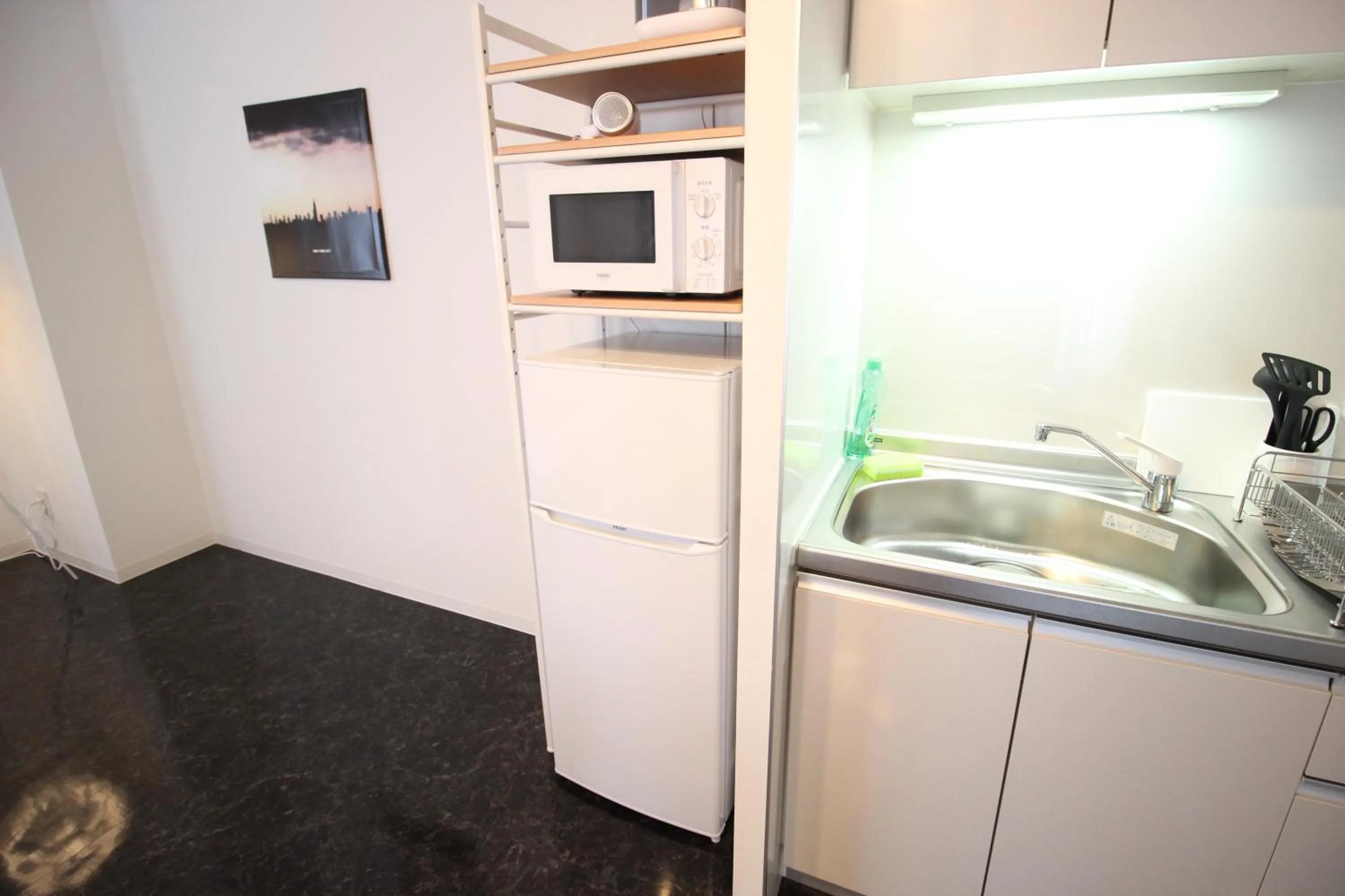 Kitchen or kitchenette in Atrium Deluxe Apartments Osaka - Self Check-In Only