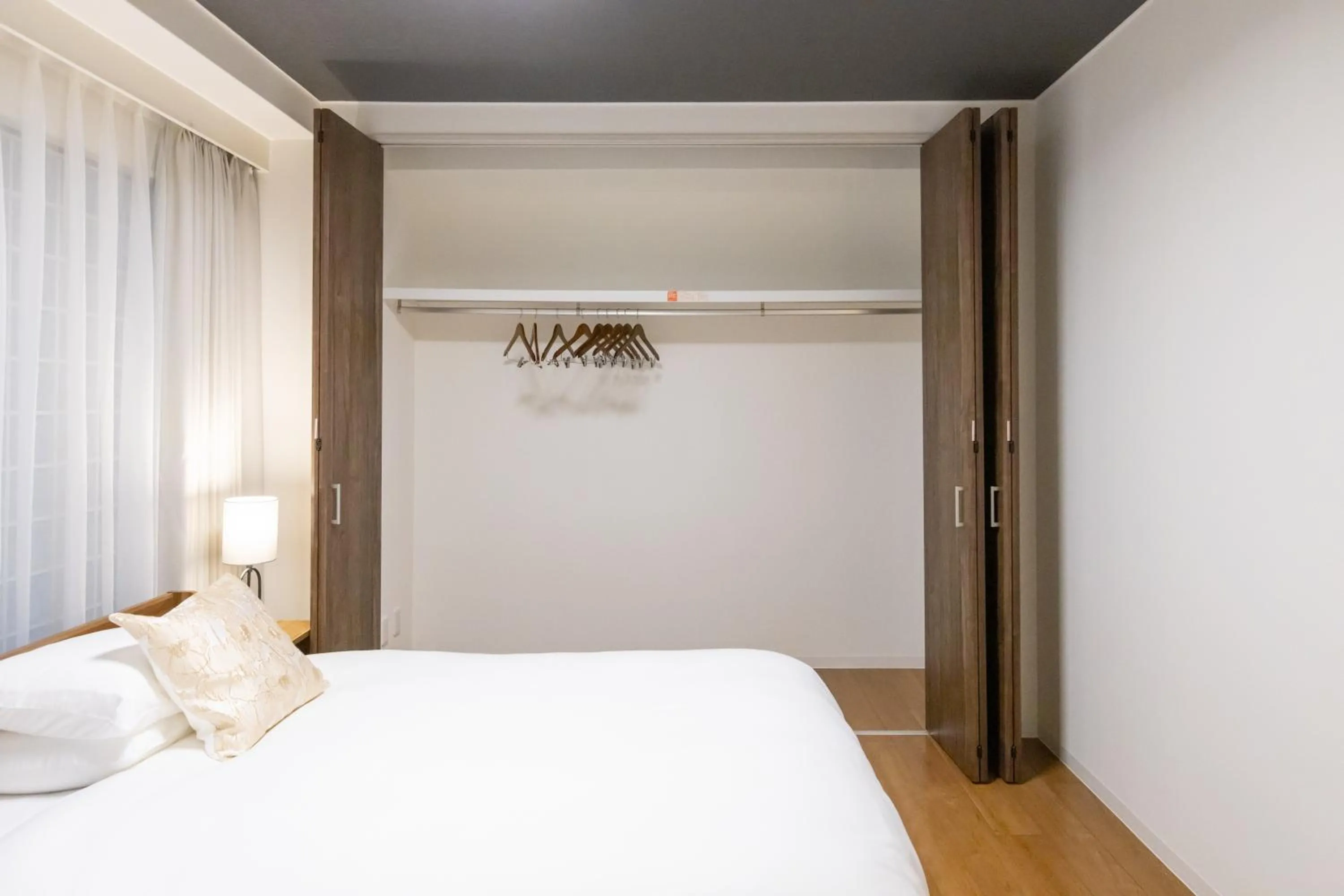 Bed in Atrium Deluxe Apartments Osaka - Self Check-In Only