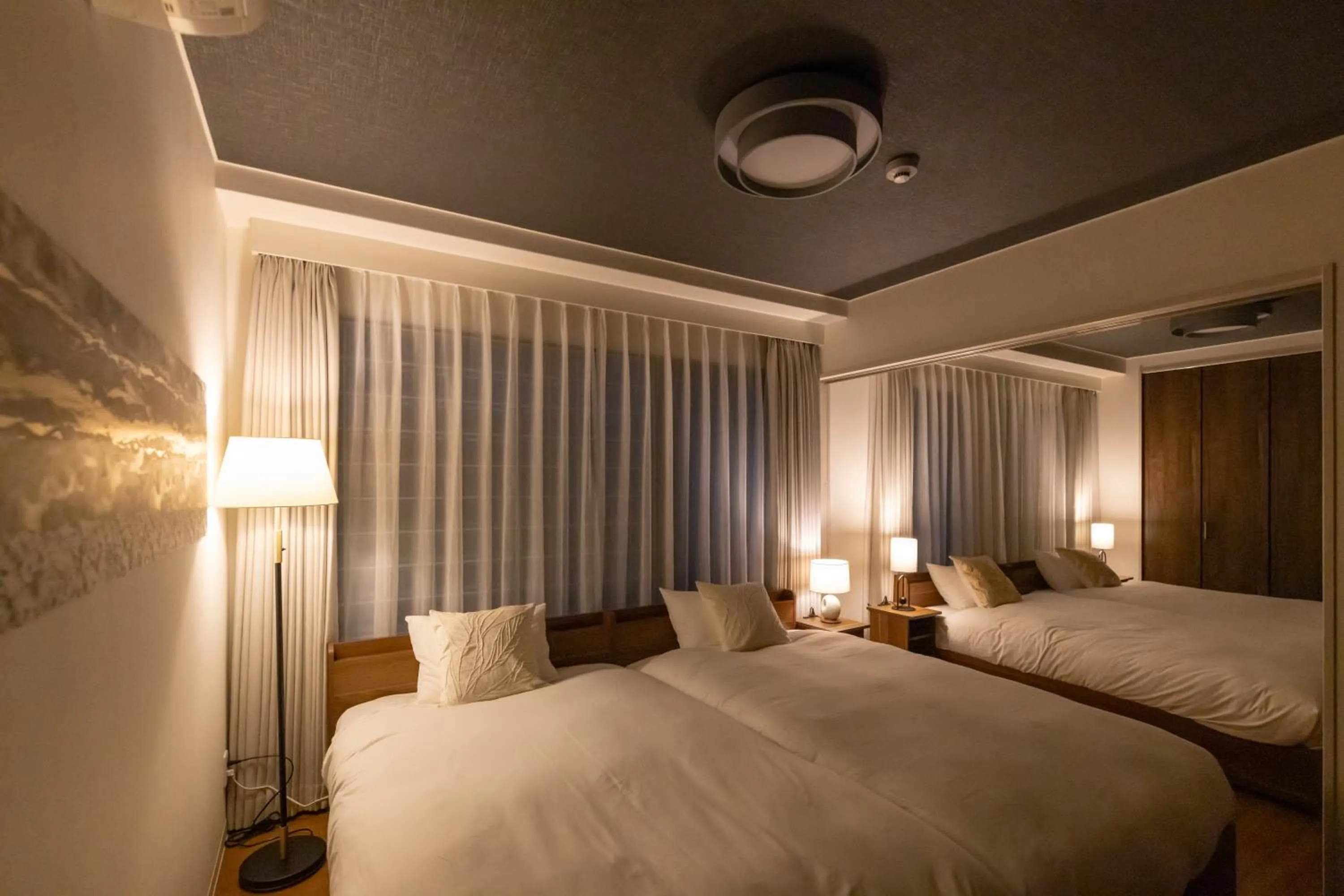 Bed in Atrium Deluxe Apartments Osaka - Self Check-In Only