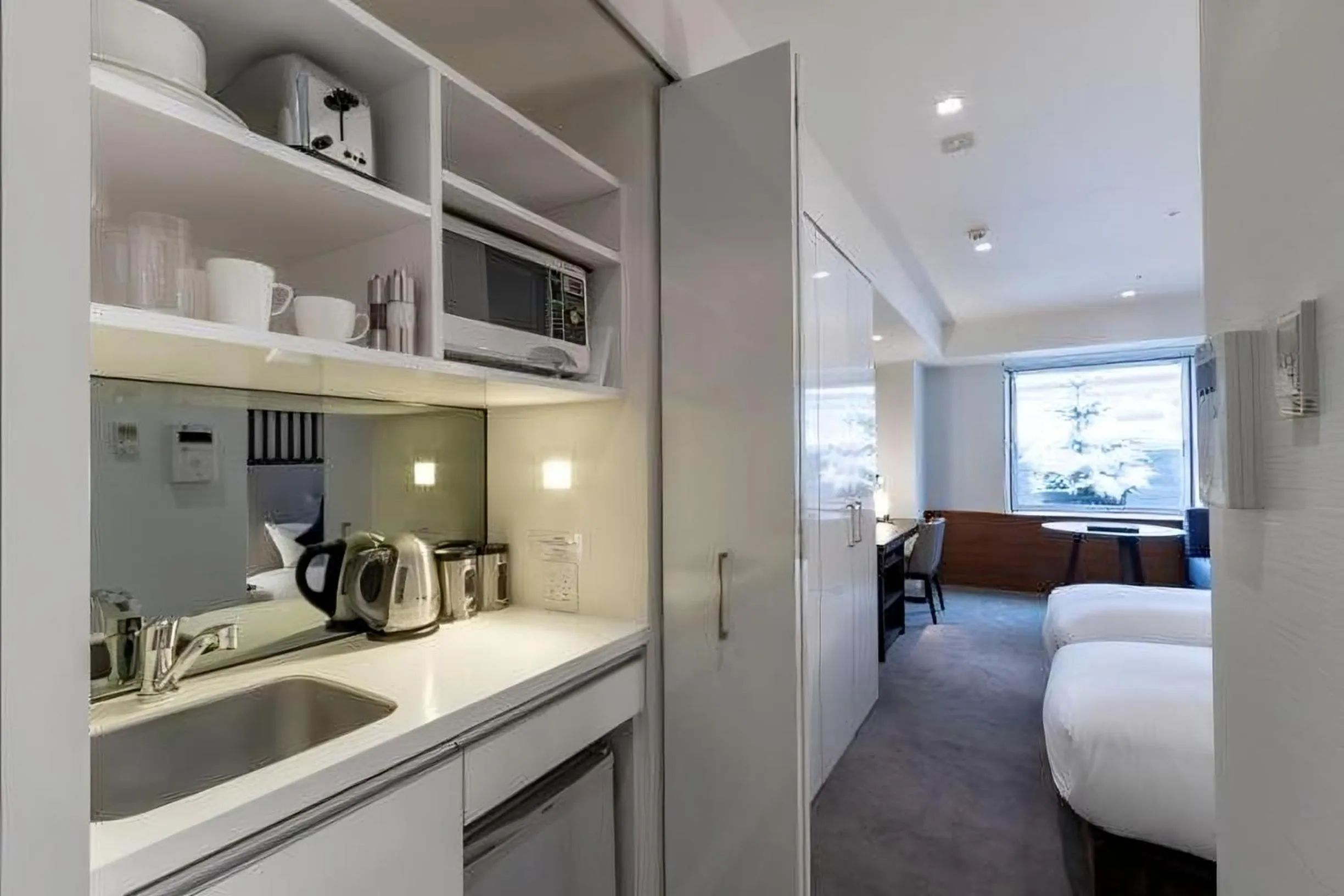 Kitchen or kitchenette, Bed in The Vale Niseko