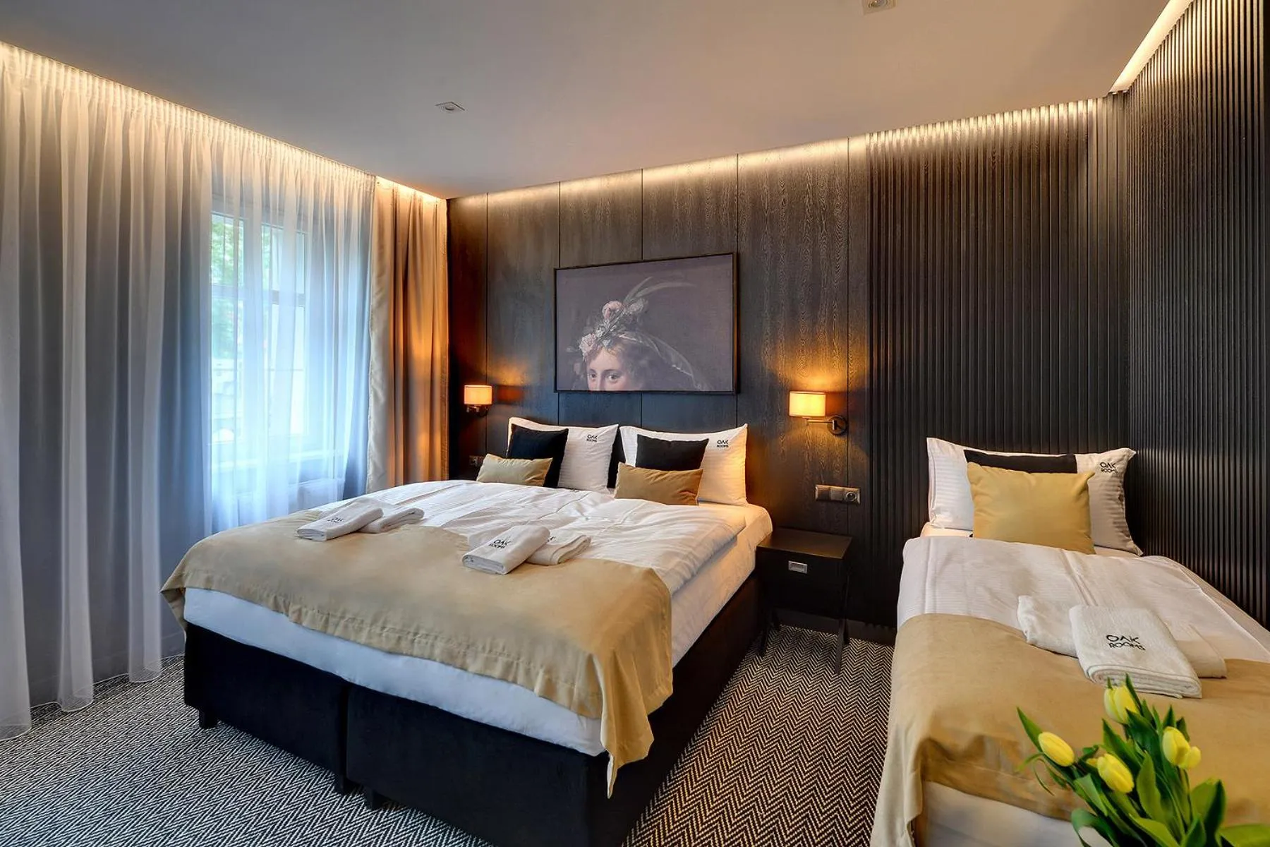 Bedroom, Bed in Restauracja RETRO