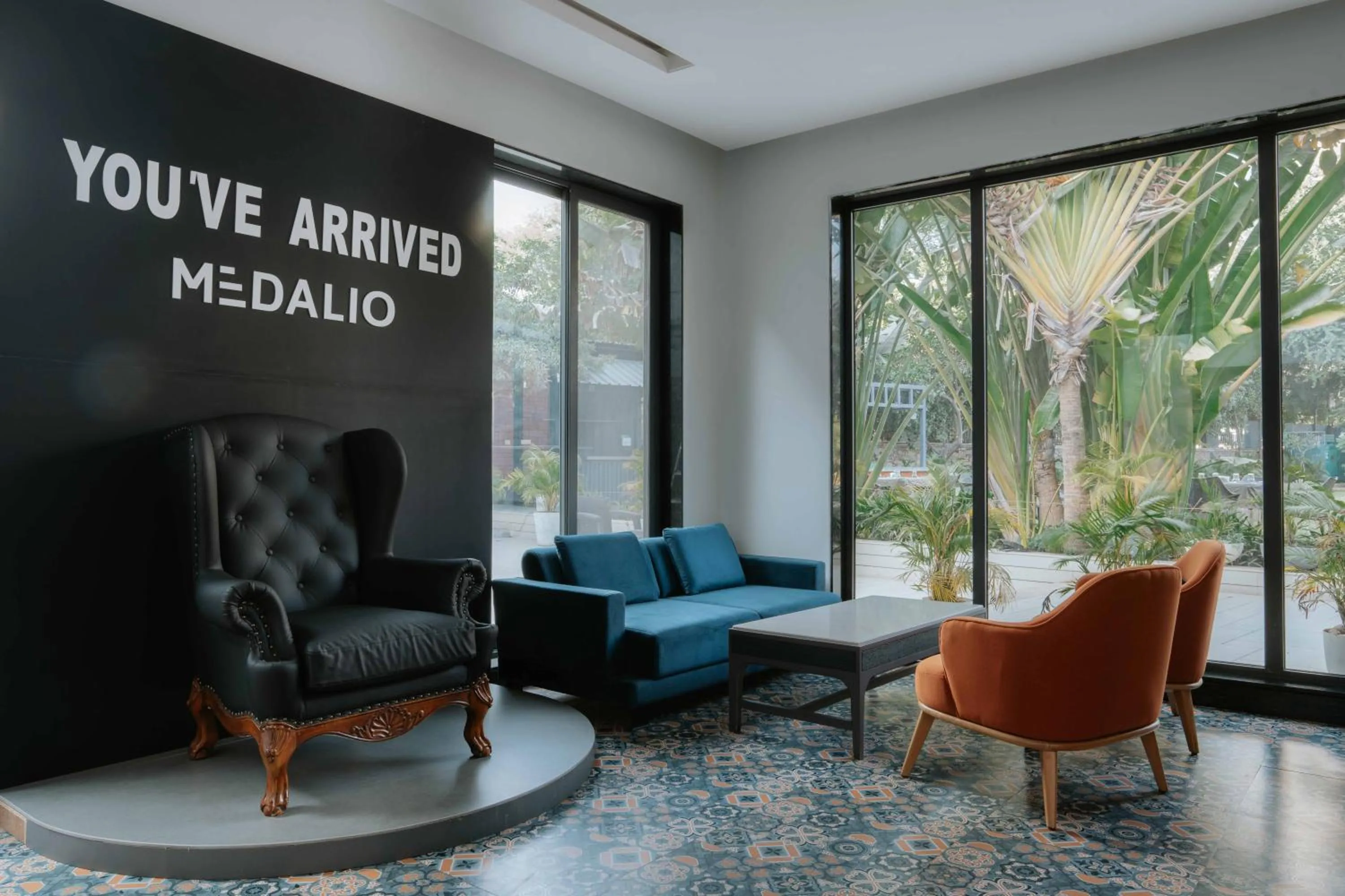 Lobby or reception in Treebo Tryst Sr House With Mountain View Udaipur