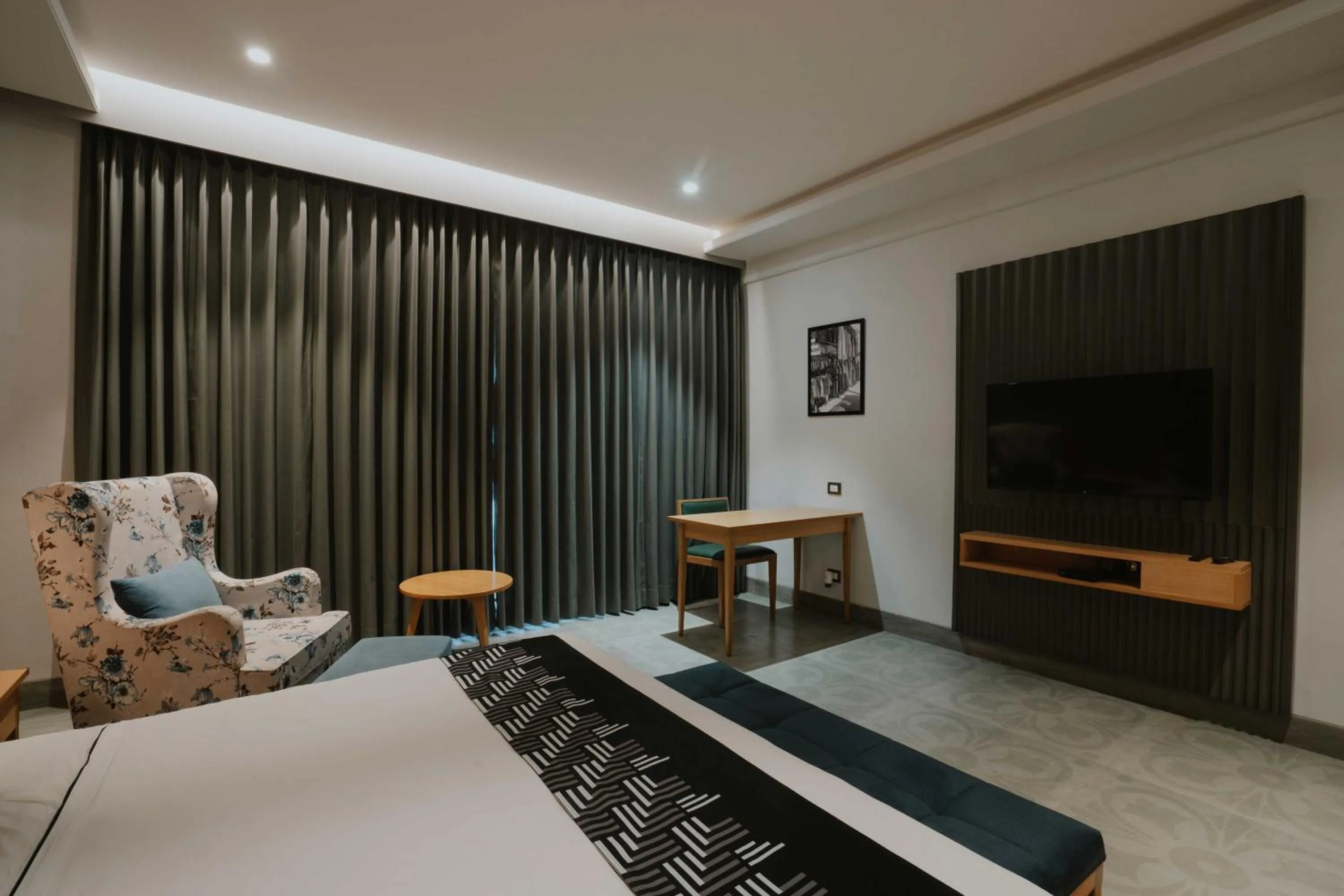 Bedroom, Bed in Treebo Tryst Sr House With Mountain View Udaipur