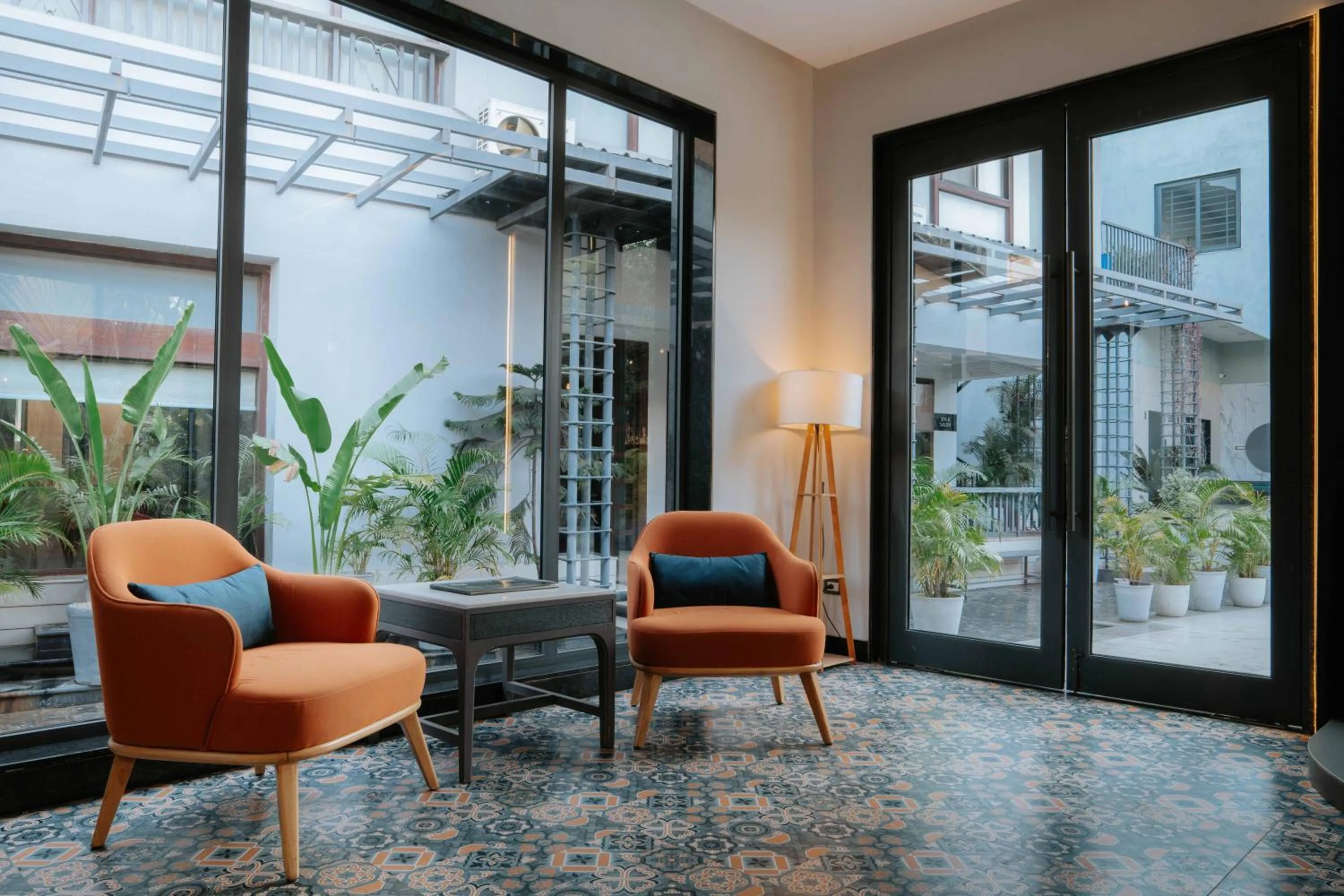 Lobby or reception in Treebo Tryst Sr House With Mountain View Udaipur