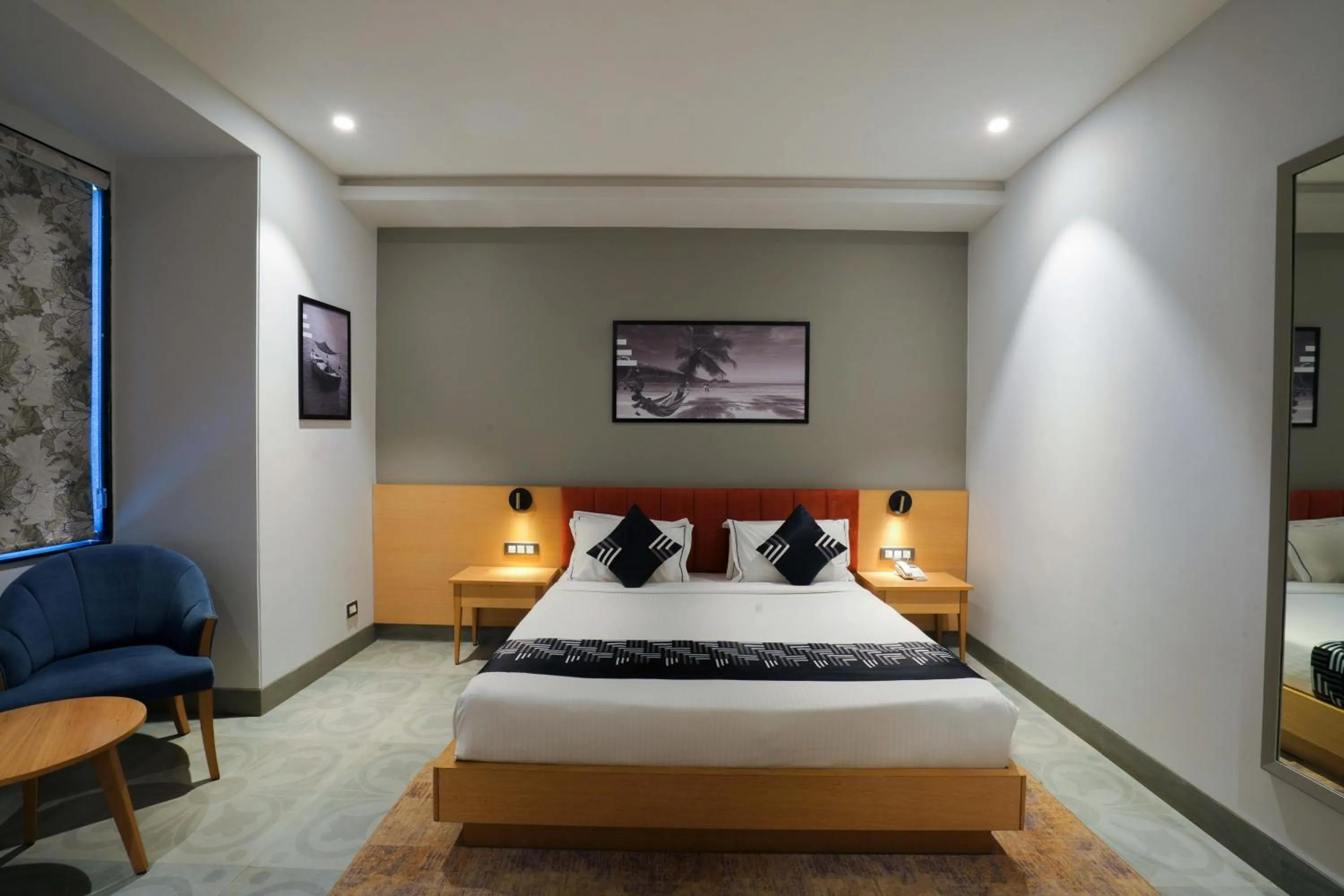 Bedroom, Bed in Treebo Tryst Sr House With Mountain View Udaipur