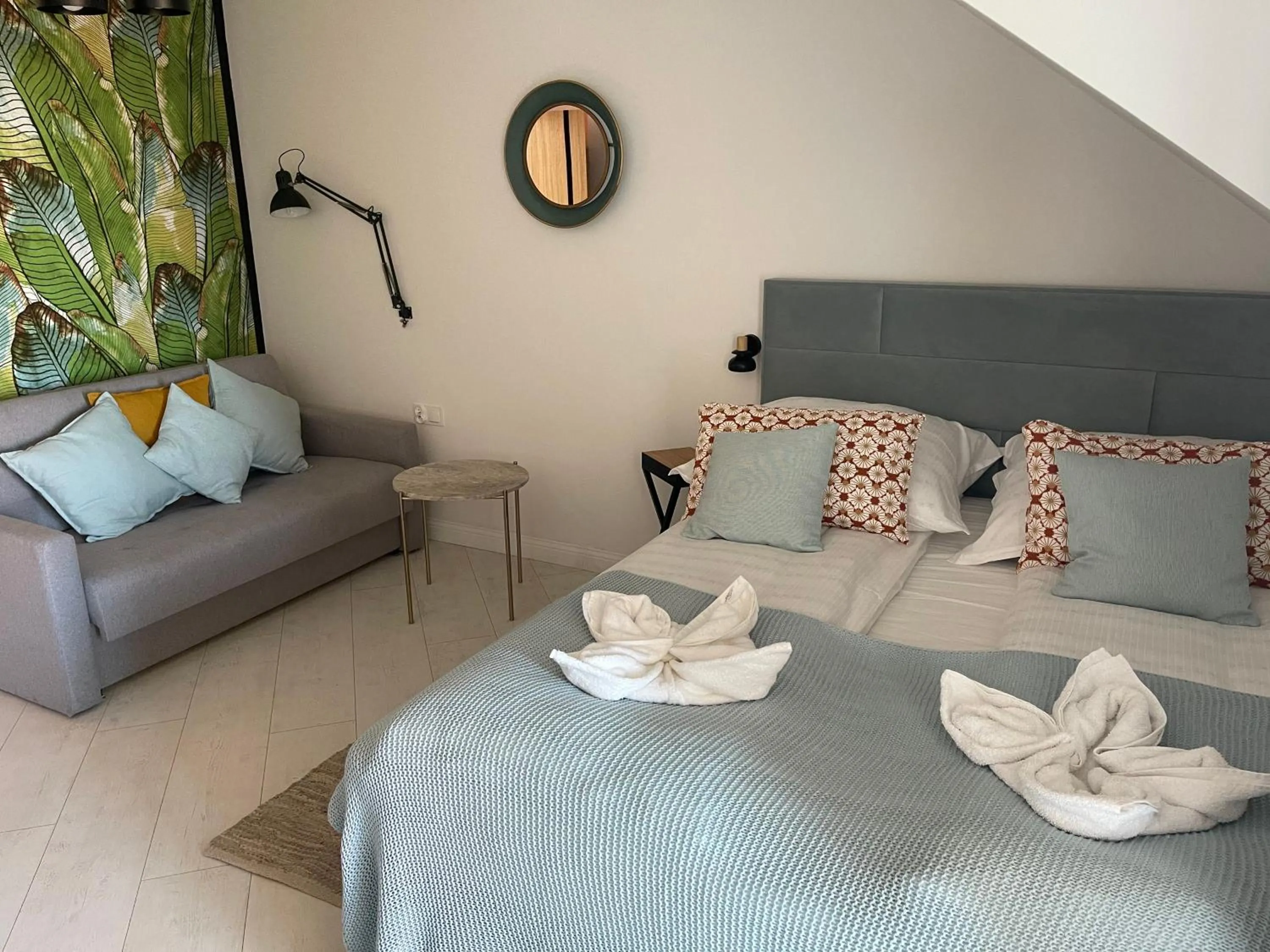 Bed in Nova Apartamenty Rewa