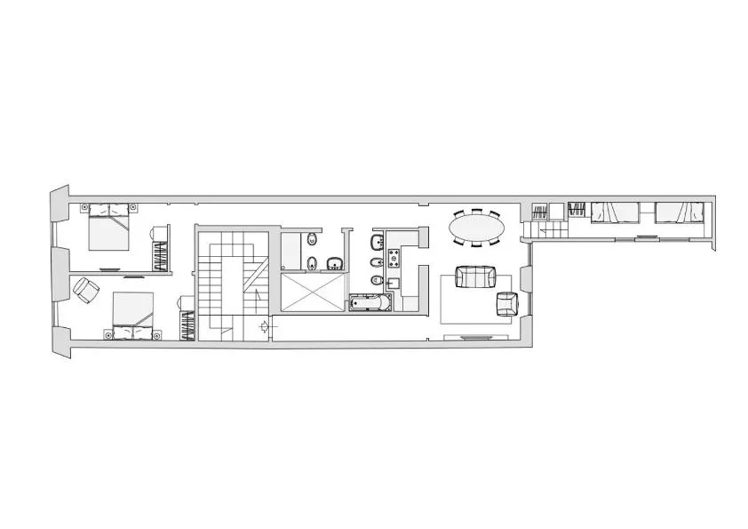 Floor plan in Luxury Blue Duomo by Mmega
