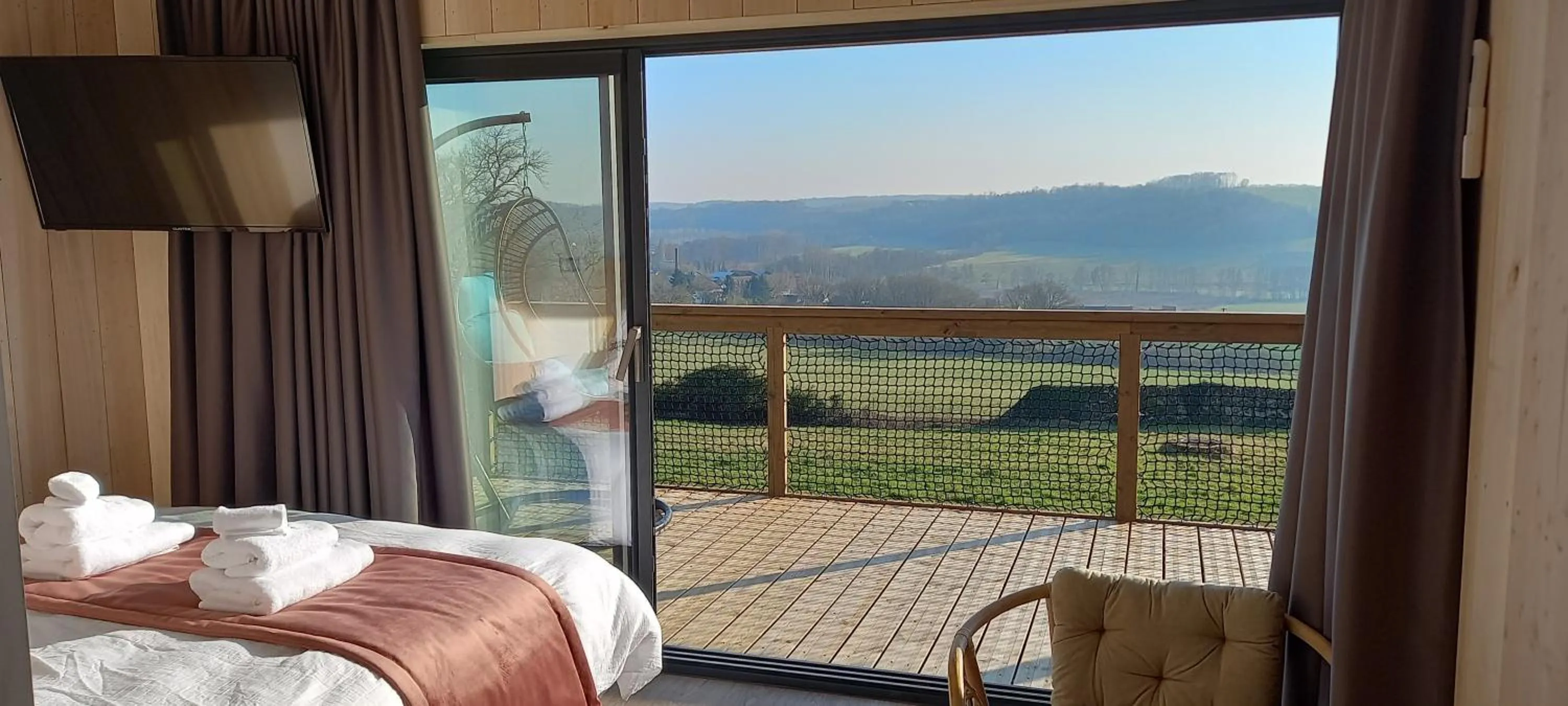 View (from property/room), Bed in Demeure de la Garenne