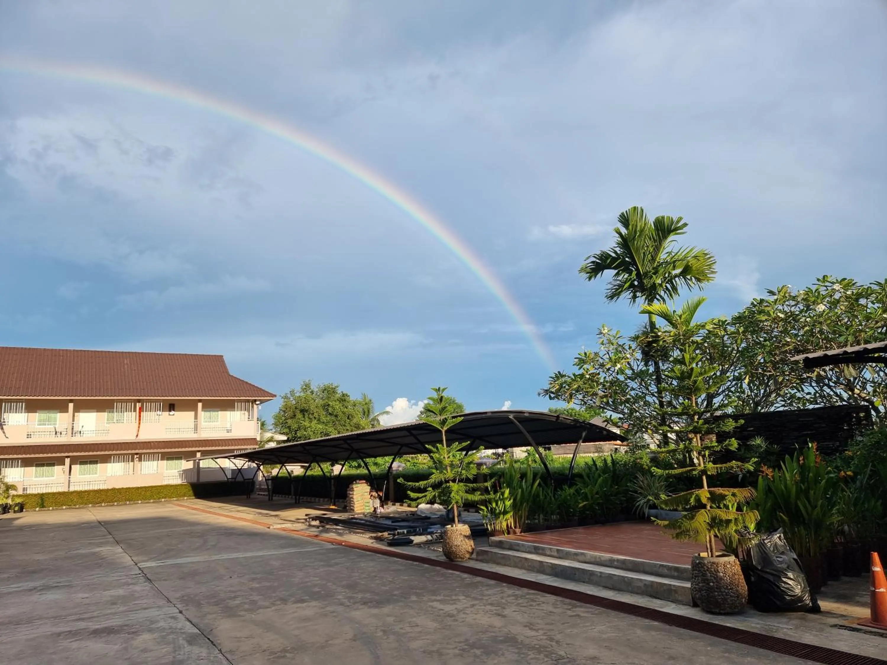 Garden view in Chiangkham Grand Villa - SHA Certified