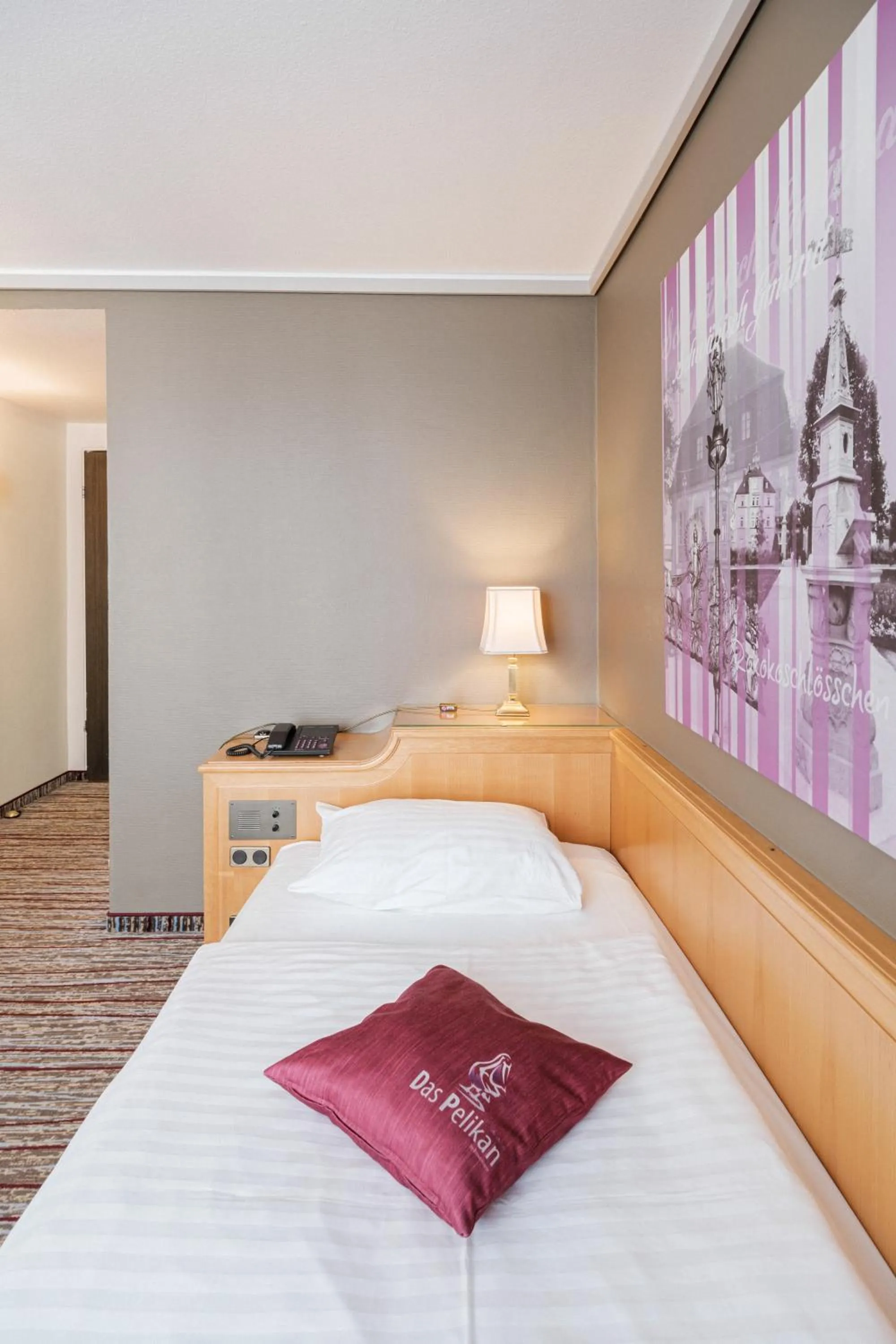 Bed in Hotel Pelikan