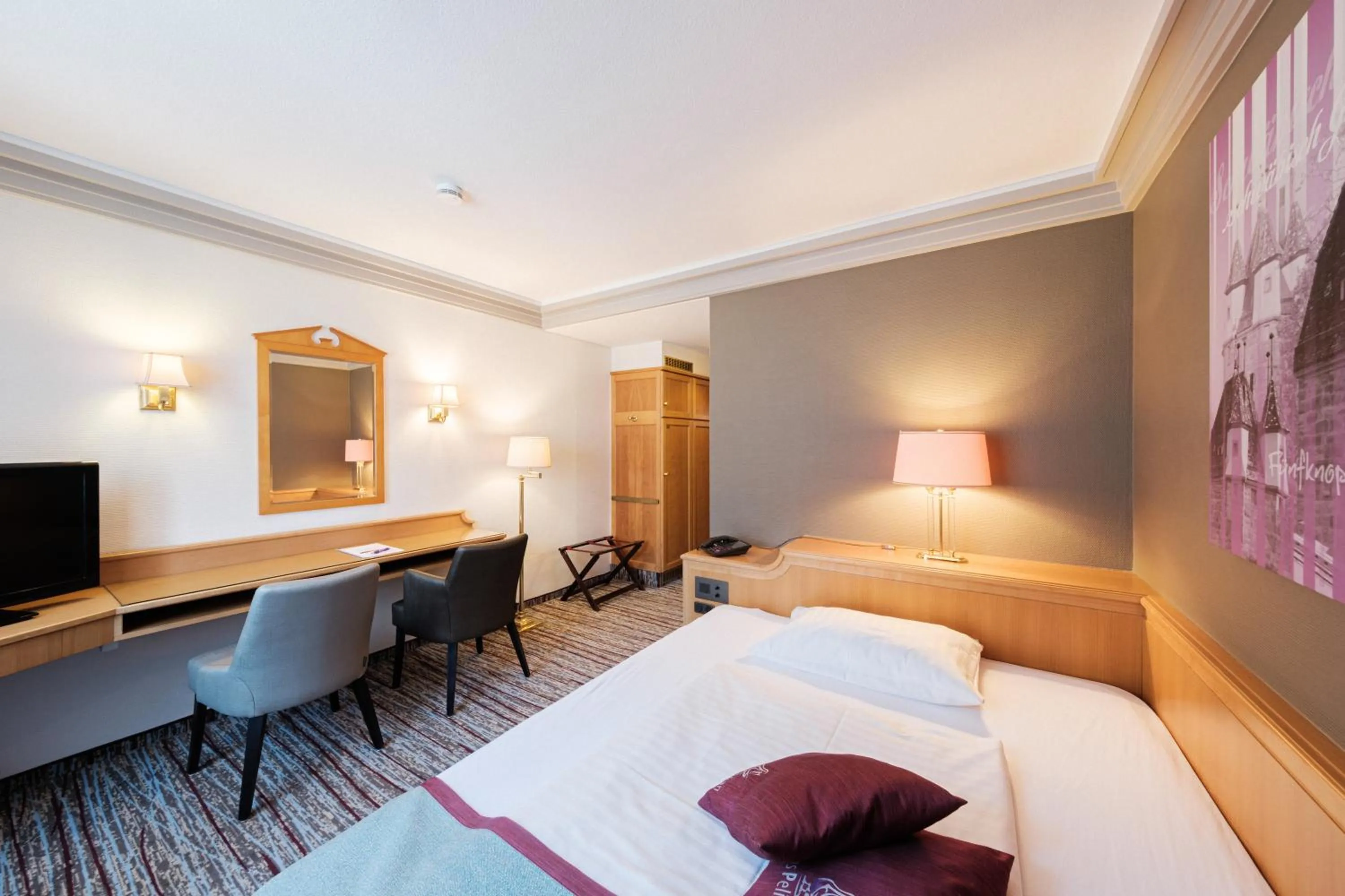 Bed in Hotel Pelikan