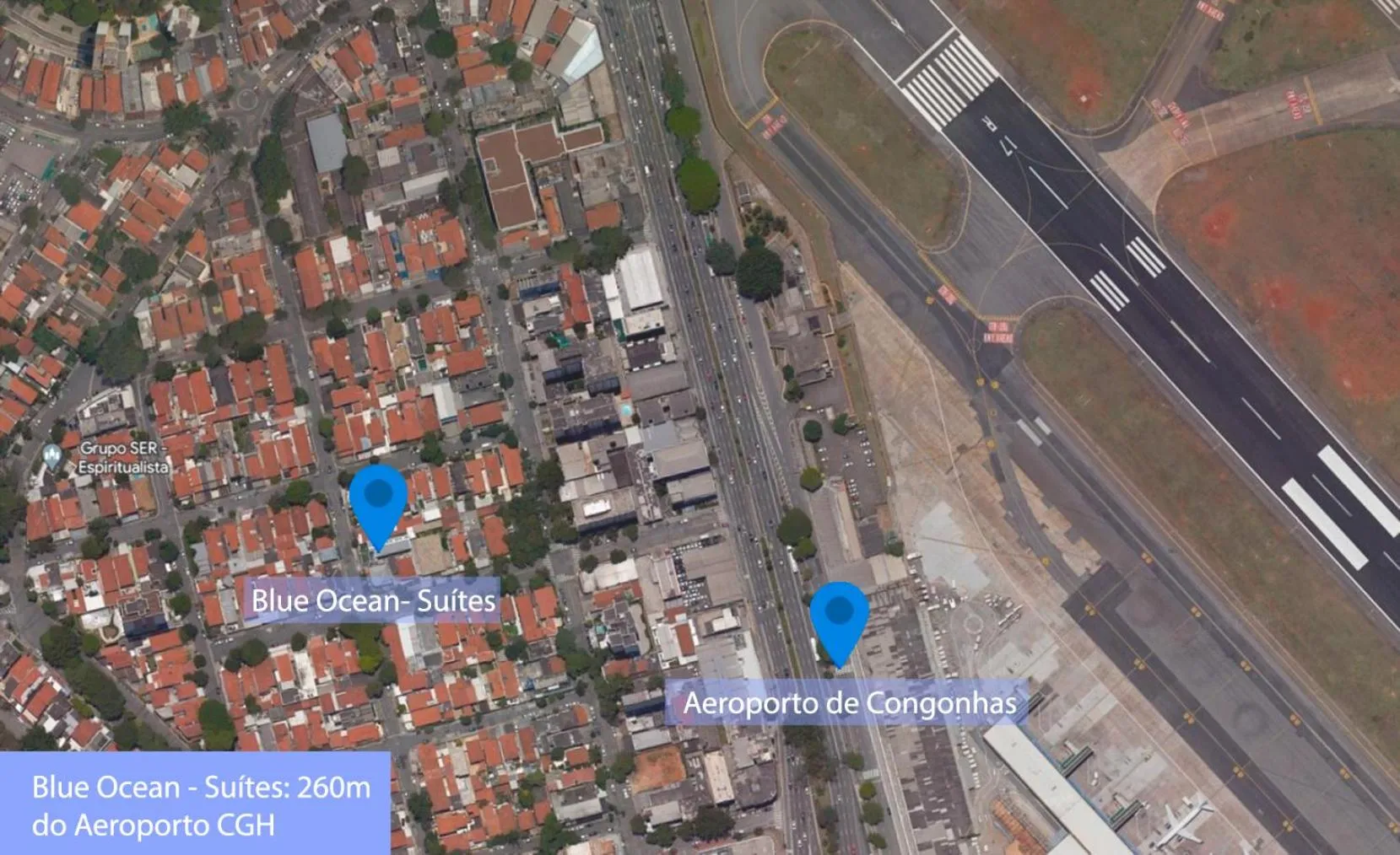 Nearby landmark in Blue Ocean Suites - Aeroporto Congonhas