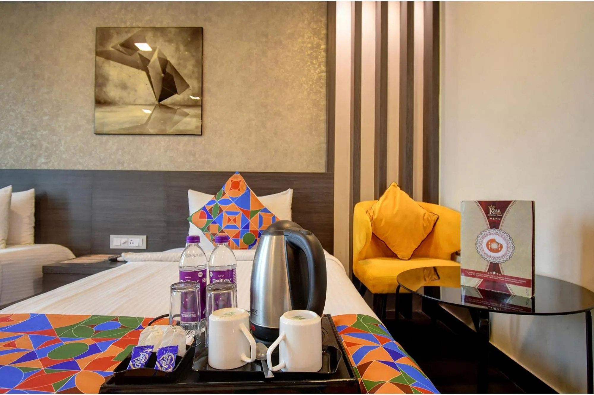 Bed in FabHotel Prime Kzar Corporate Budget Stay Near Park Street