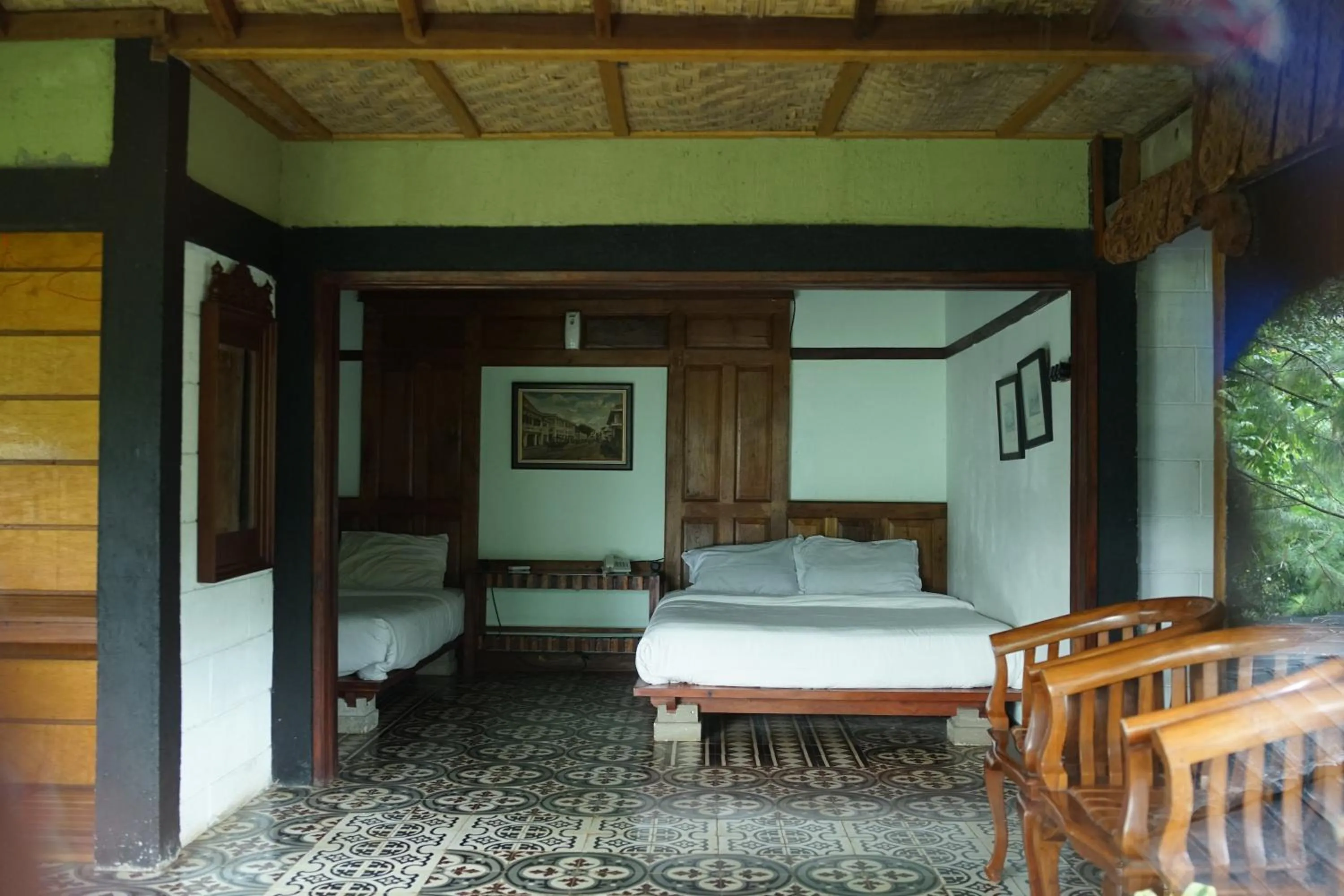 Bed in Tirta Arsanta Hot Springs & Villa