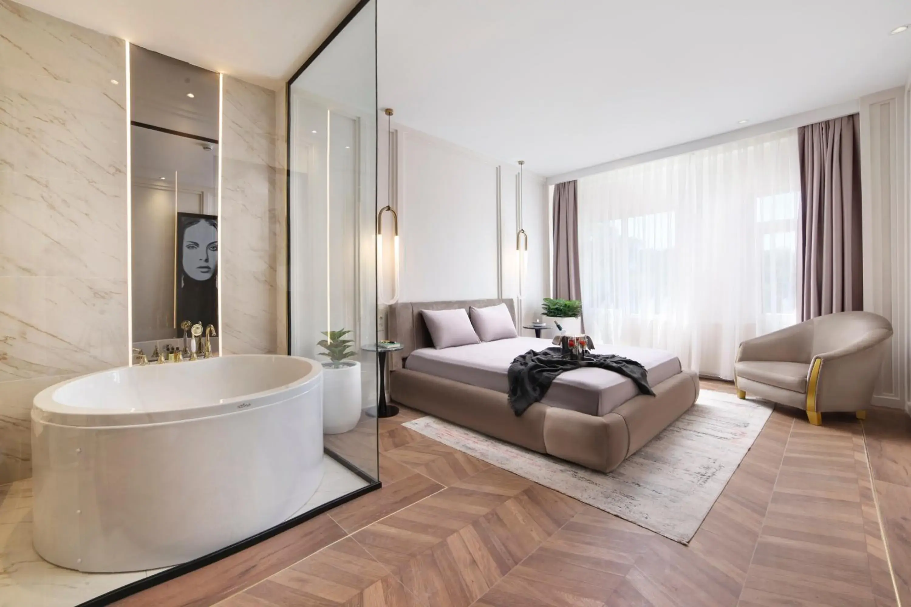 King Suite with Turkish Hammam and Bath Tub in Walton Gardens Pera King Suite with Turkish Hammam and Bath Tub in Walton Gardens Pera