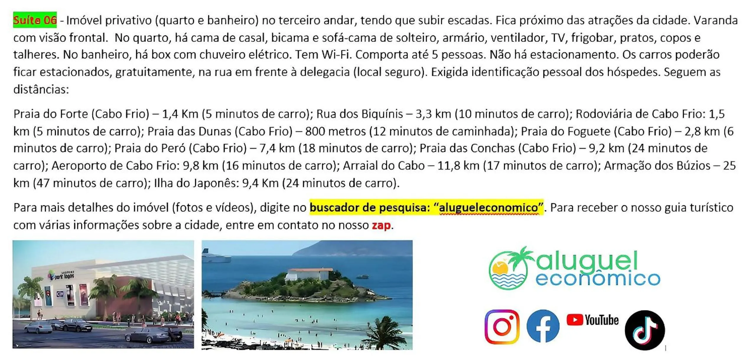 Activities in Cabo Frio - Jardim Caiçara - Aluguel Econômico