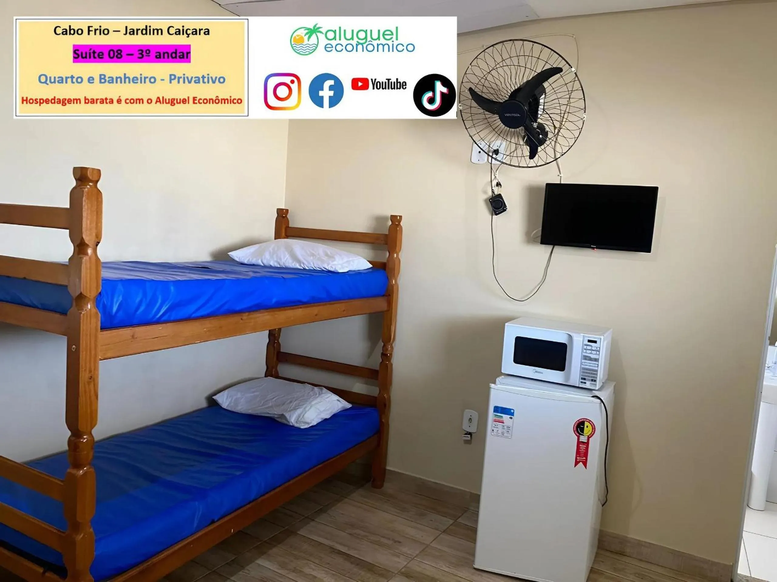 Bedroom, Bed in Cabo Frio - Jardim Caiçara - Aluguel Econômico