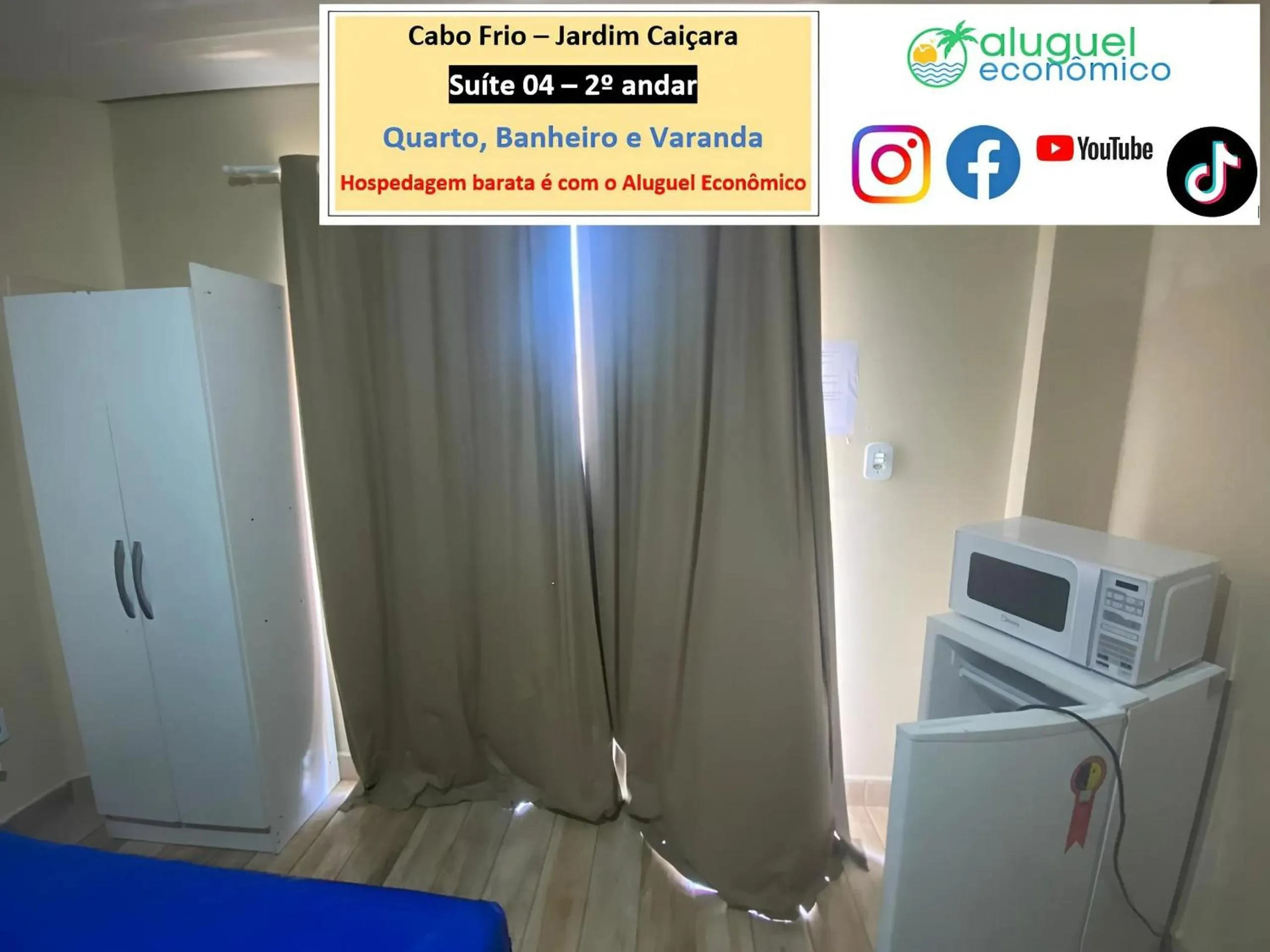 Bedroom in Cabo Frio - Jardim Caiçara - Aluguel Econômico