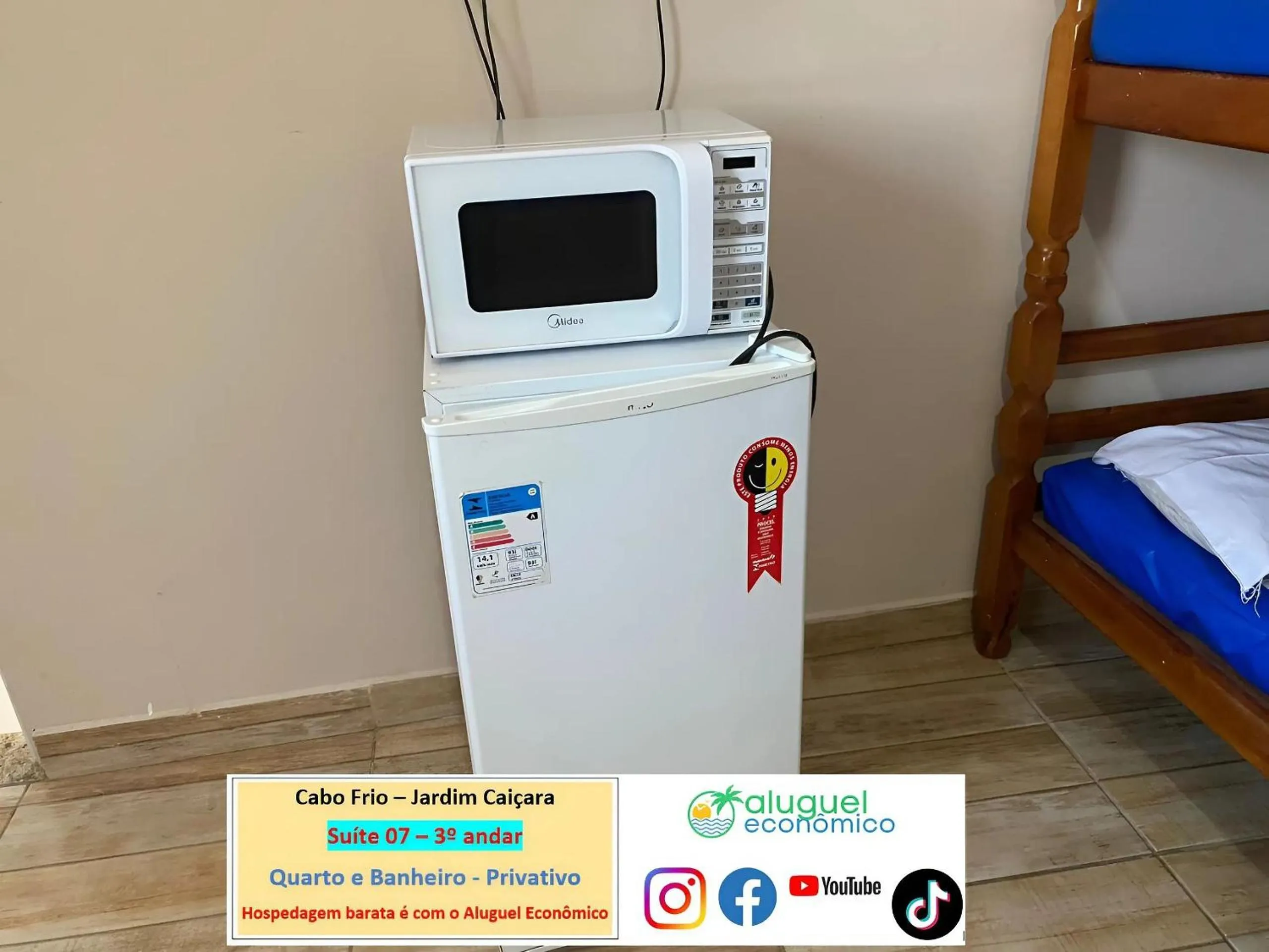 Bedroom in Cabo Frio - Jardim Caiçara - Aluguel Econômico