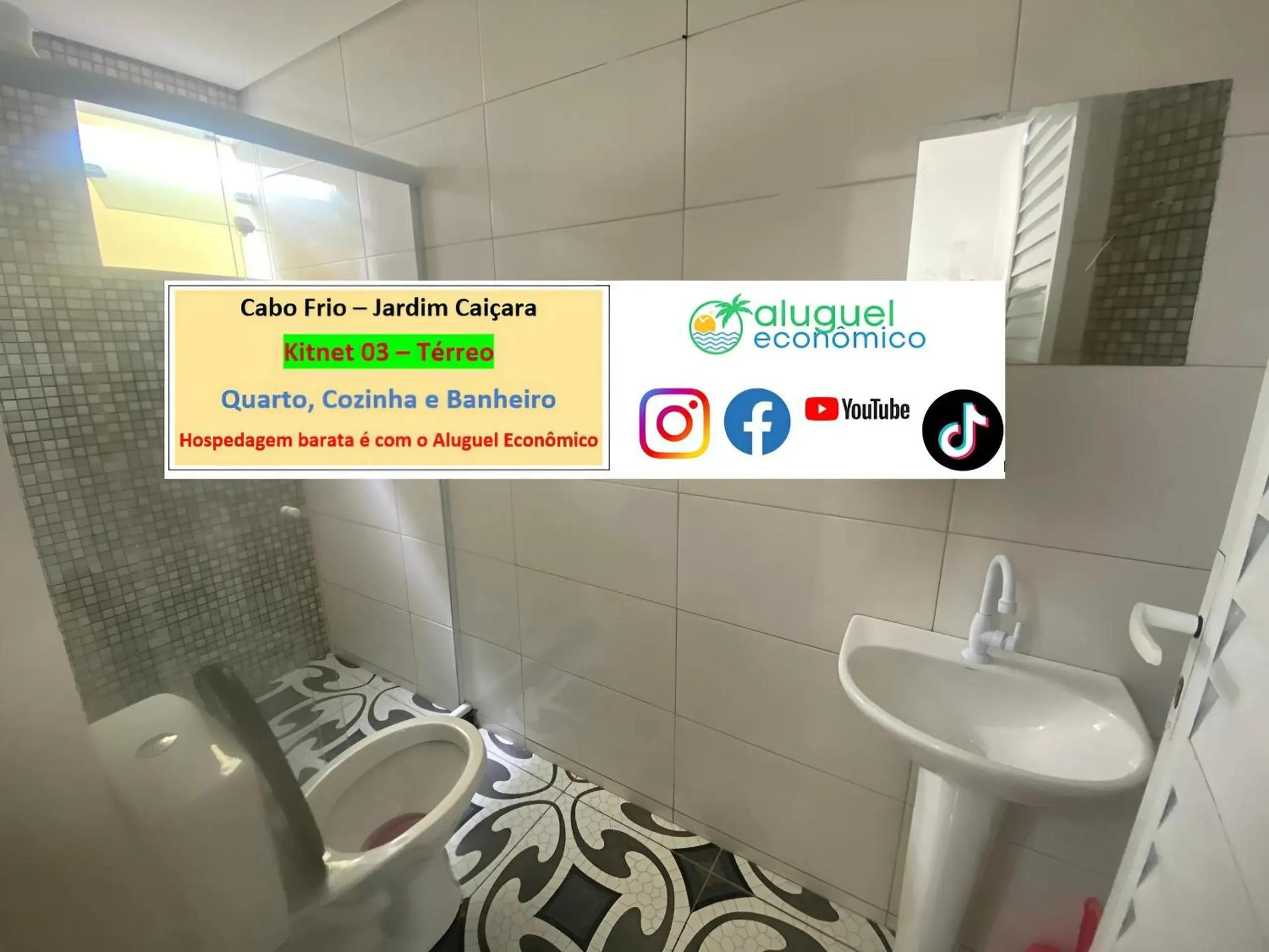 Toilet in Cabo Frio - Jardim Caiçara - Aluguel Econômico