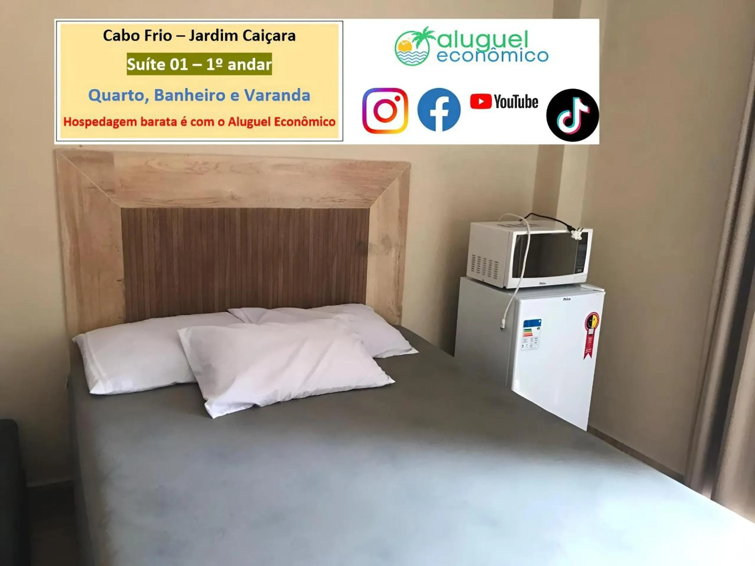 Bedroom, Bed in Cabo Frio - Jardim Caiçara - Aluguel Econômico