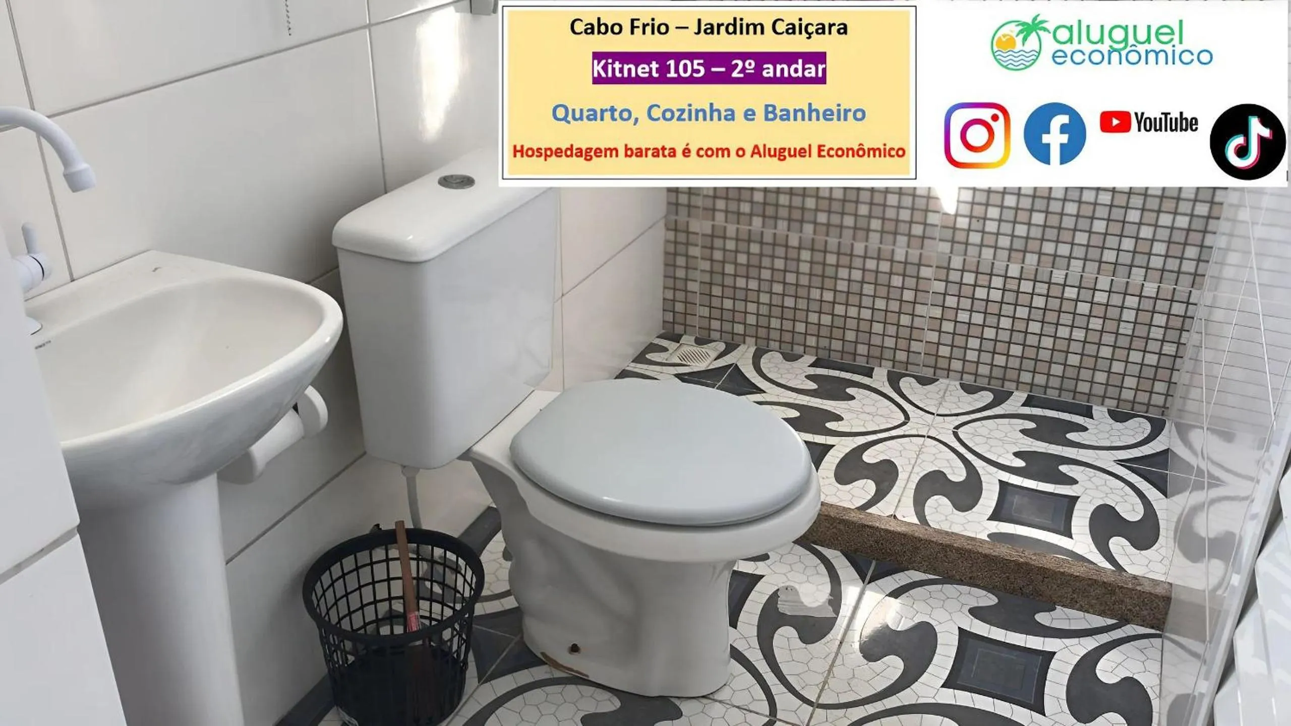 Toilet in Cabo Frio - Jardim Caiçara - Aluguel Econômico