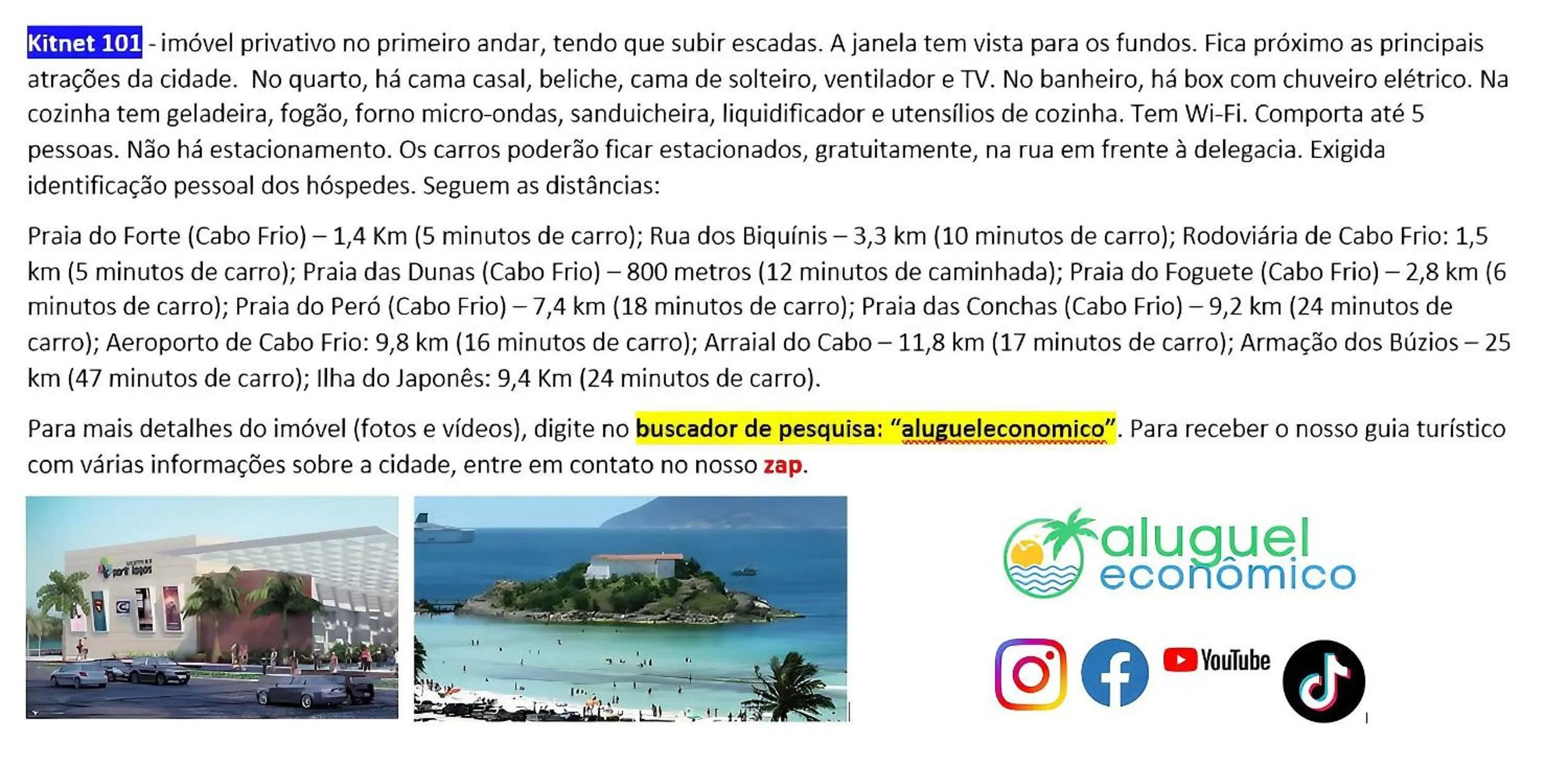 Activities in Cabo Frio - Jardim Caiçara - Aluguel Econômico