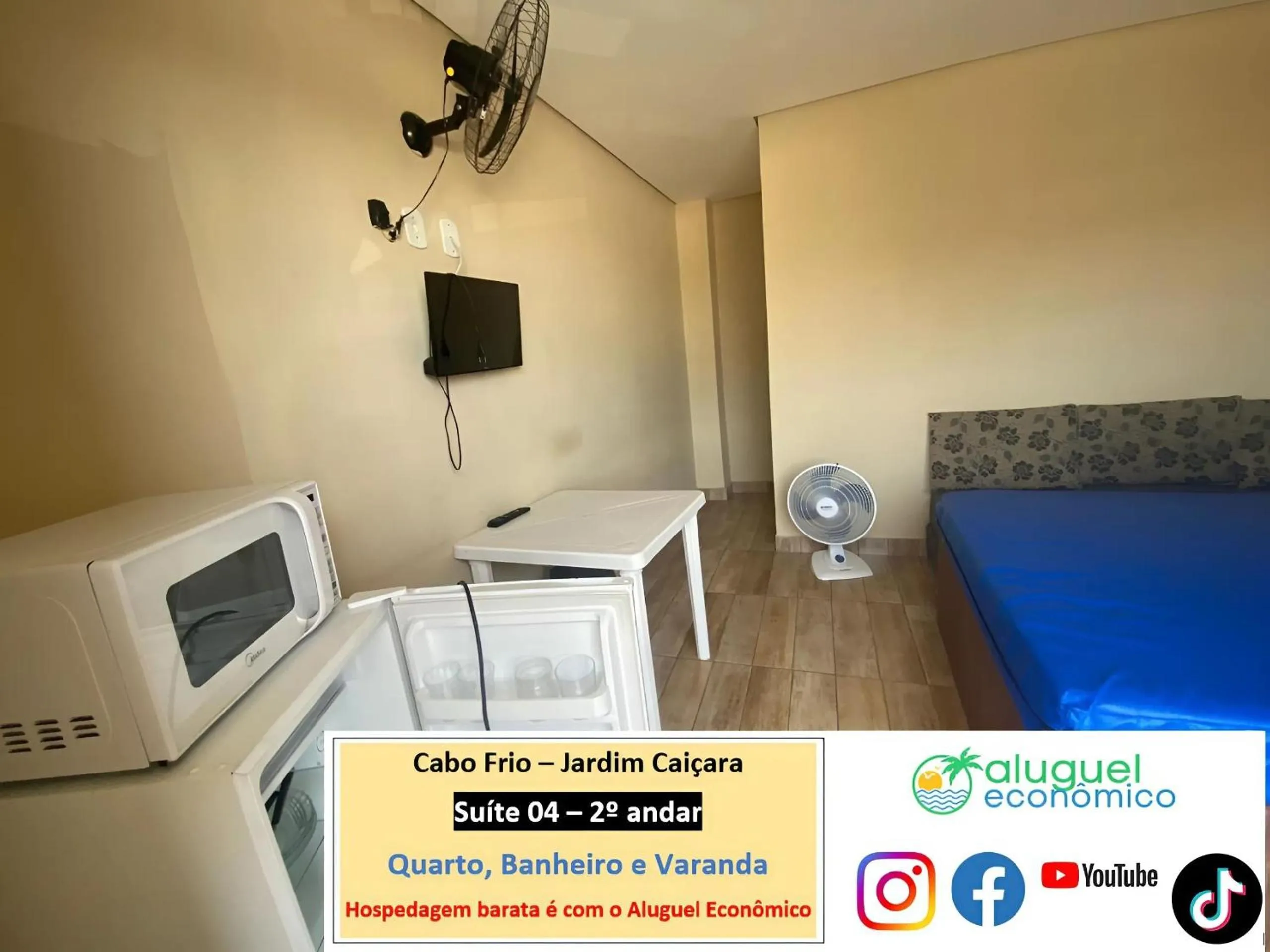 Bedroom in Cabo Frio - Jardim Caiçara - Aluguel Econômico
