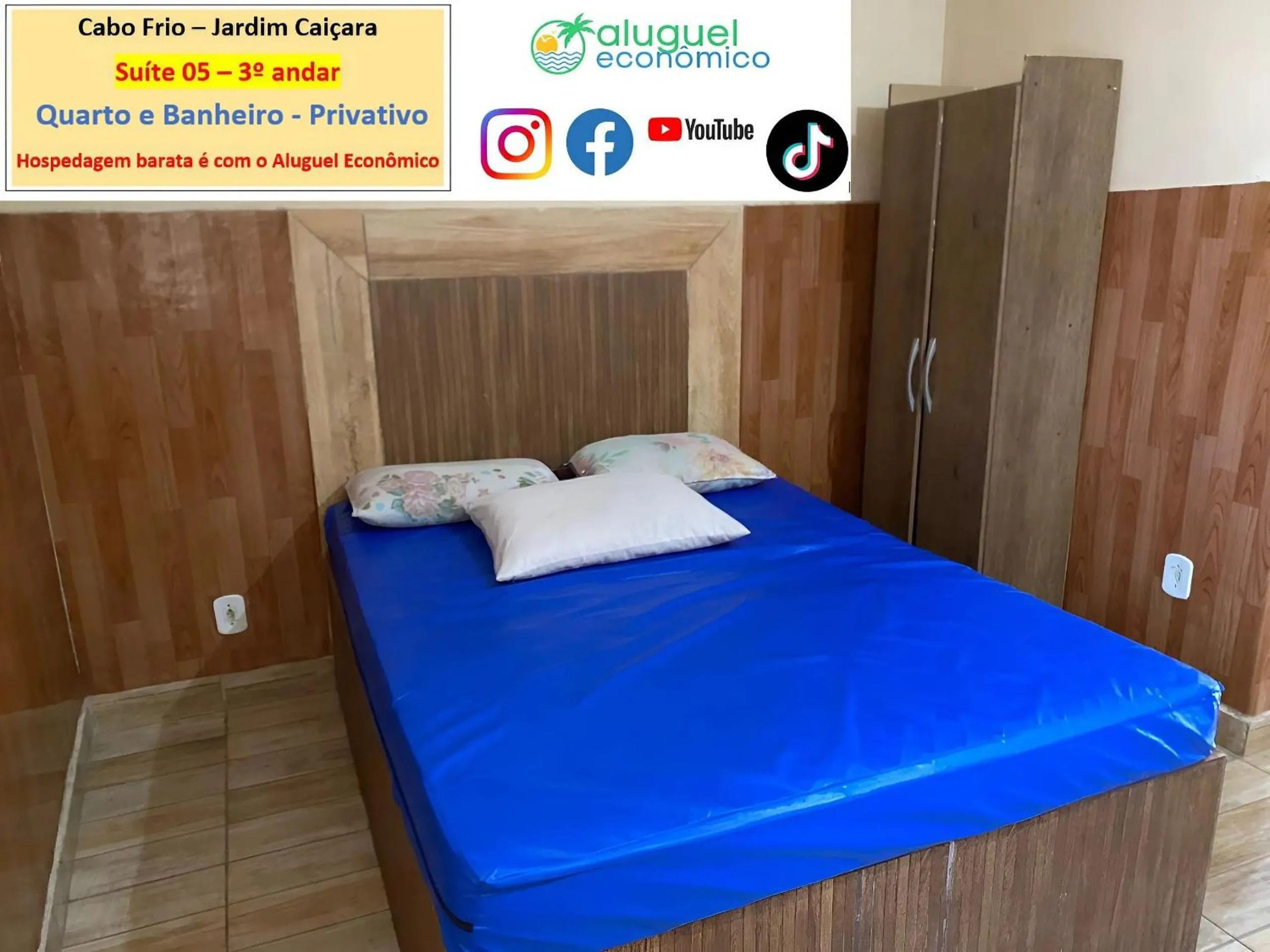 Bedroom, Bed in Cabo Frio - Jardim Caiçara - Aluguel Econômico