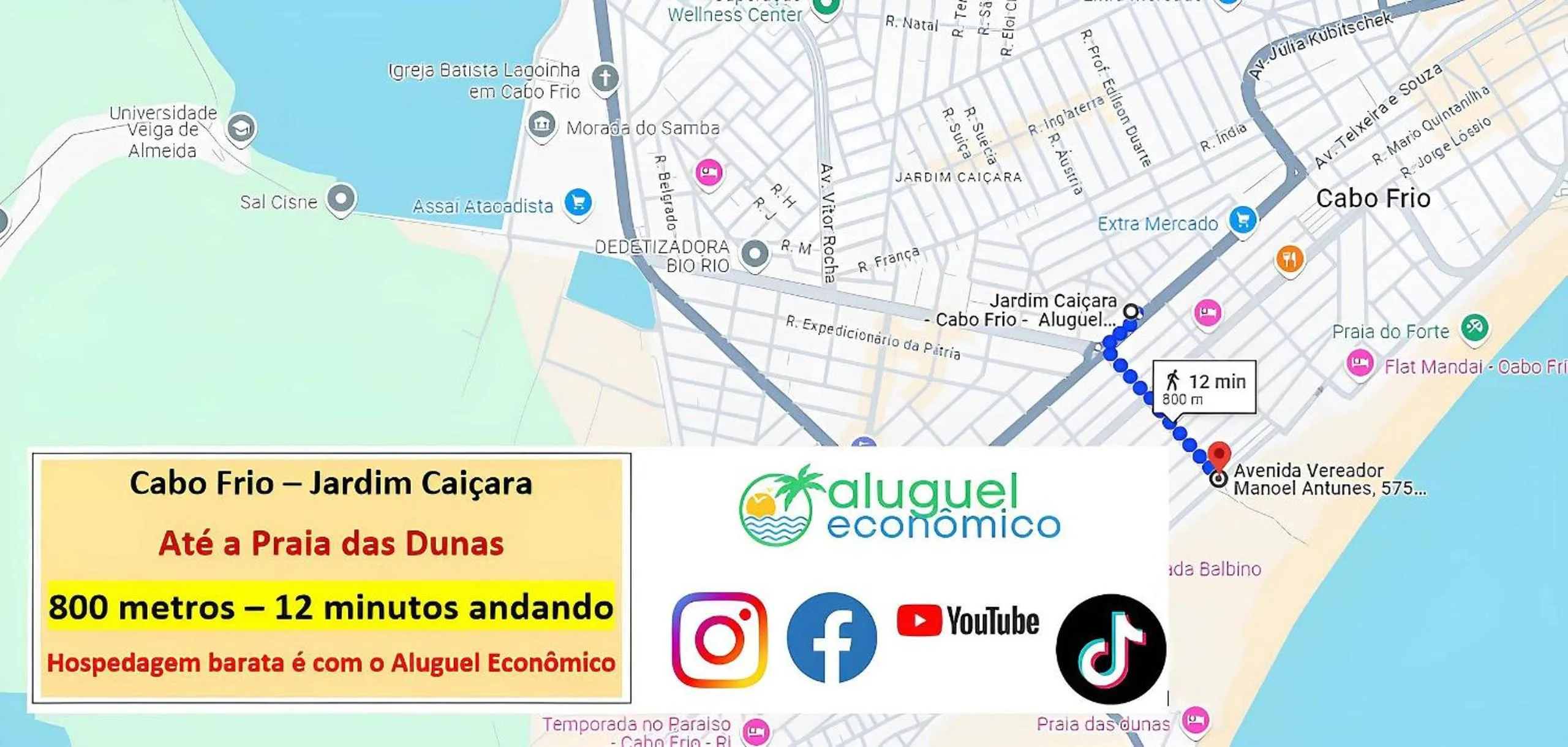 Location in Cabo Frio - Jardim Caiçara - Aluguel Econômico