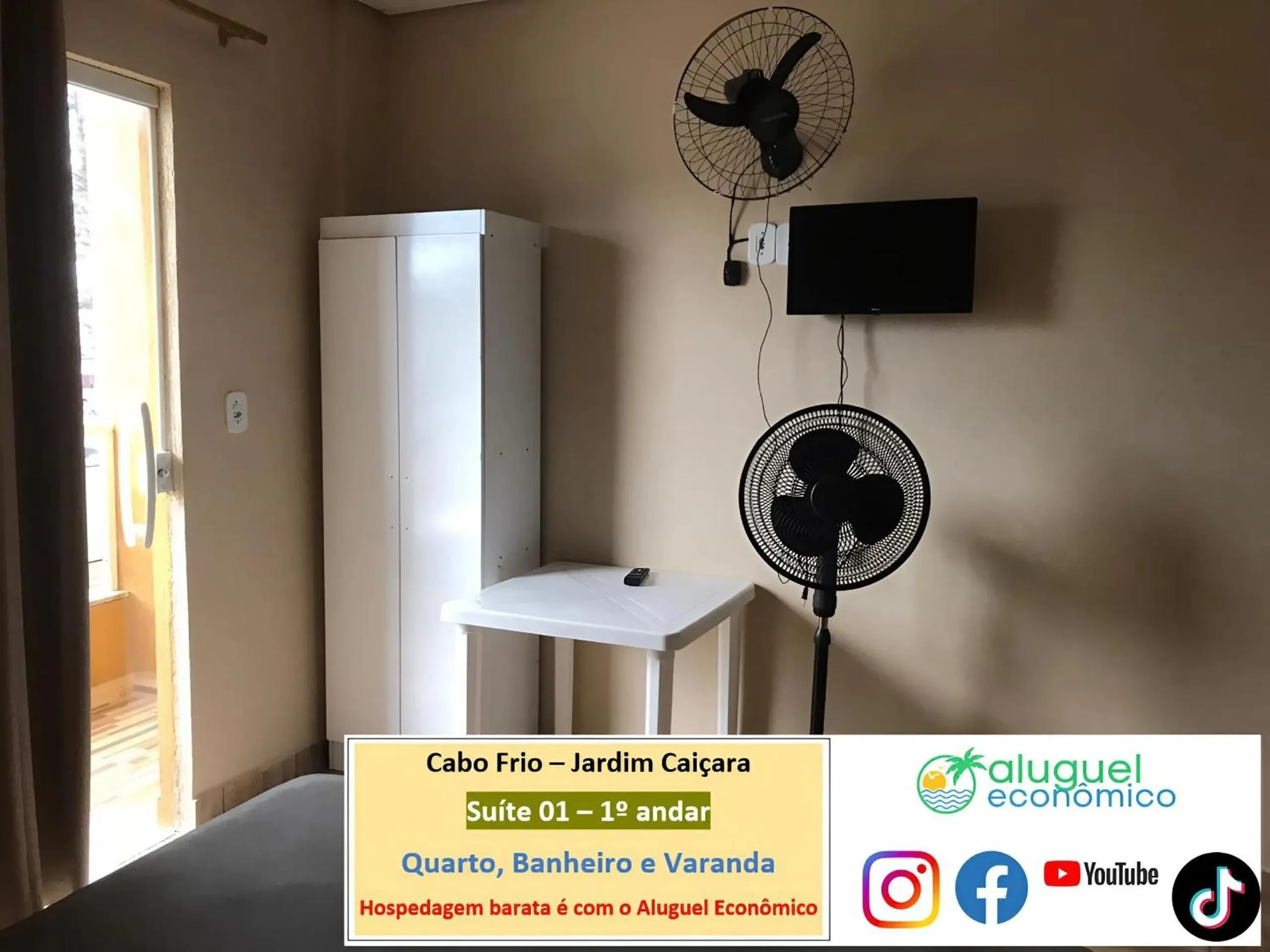 Bedroom in Cabo Frio - Jardim Caiçara - Aluguel Econômico