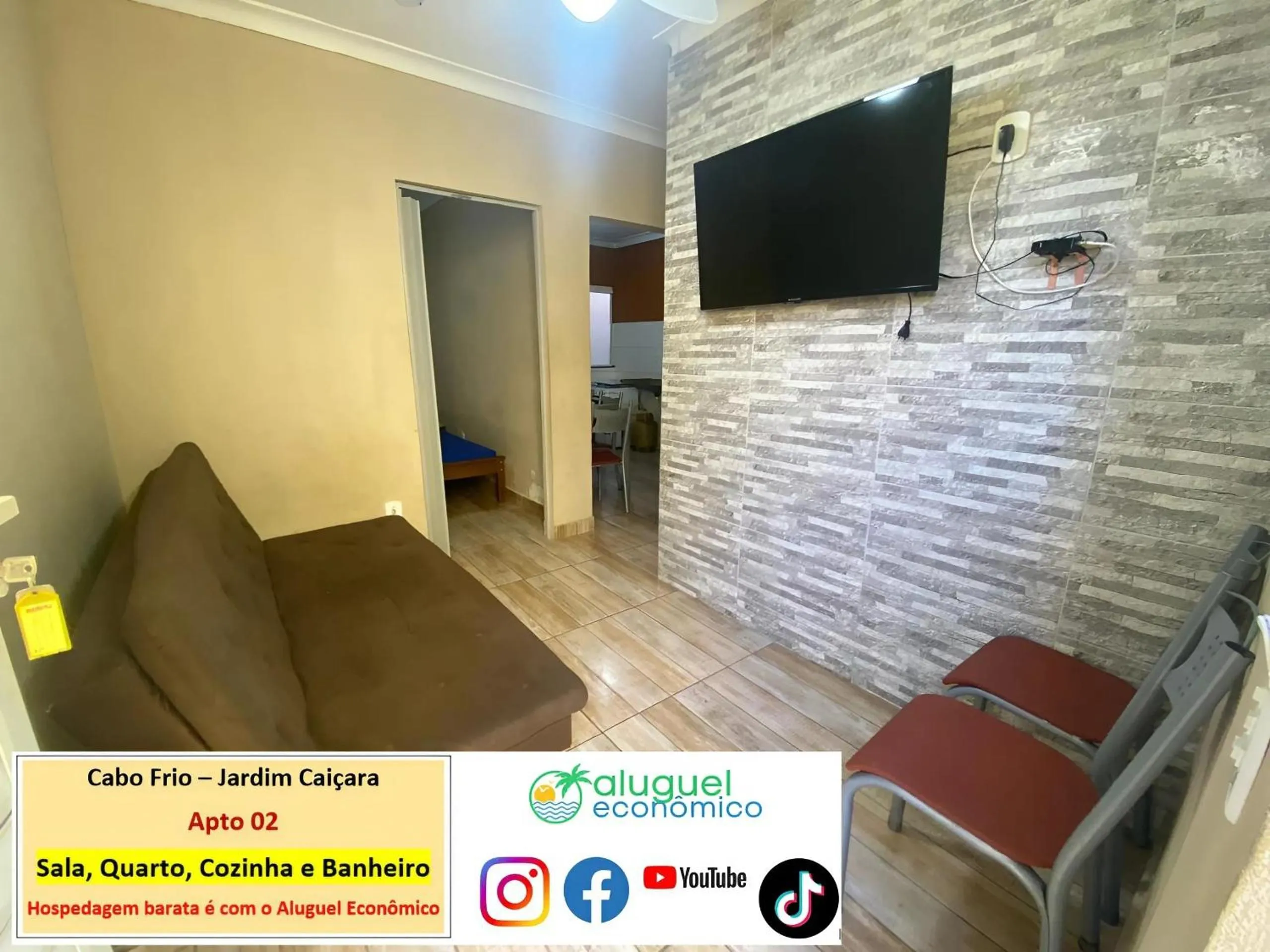 Living room in Cabo Frio - Jardim Caiçara - Aluguel Econômico