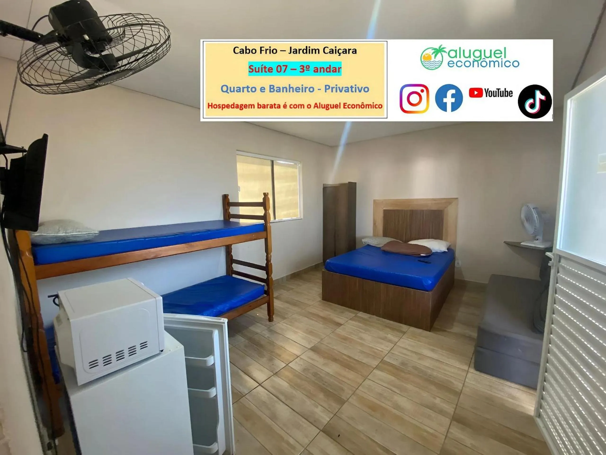 Bedroom, Bed in Cabo Frio - Jardim Caiçara - Aluguel Econômico