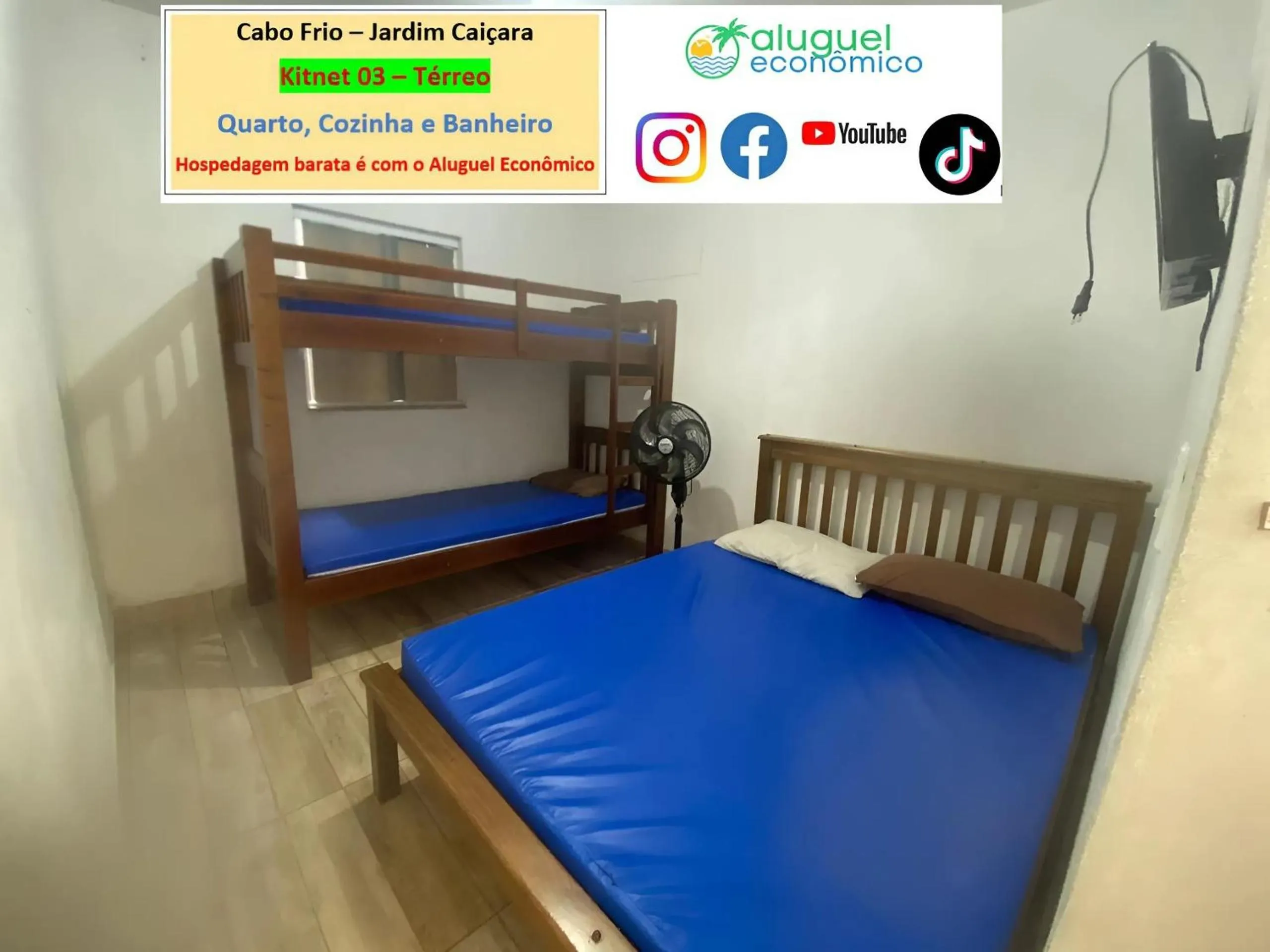 Bedroom, Bed in Cabo Frio - Jardim Caiçara - Aluguel Econômico