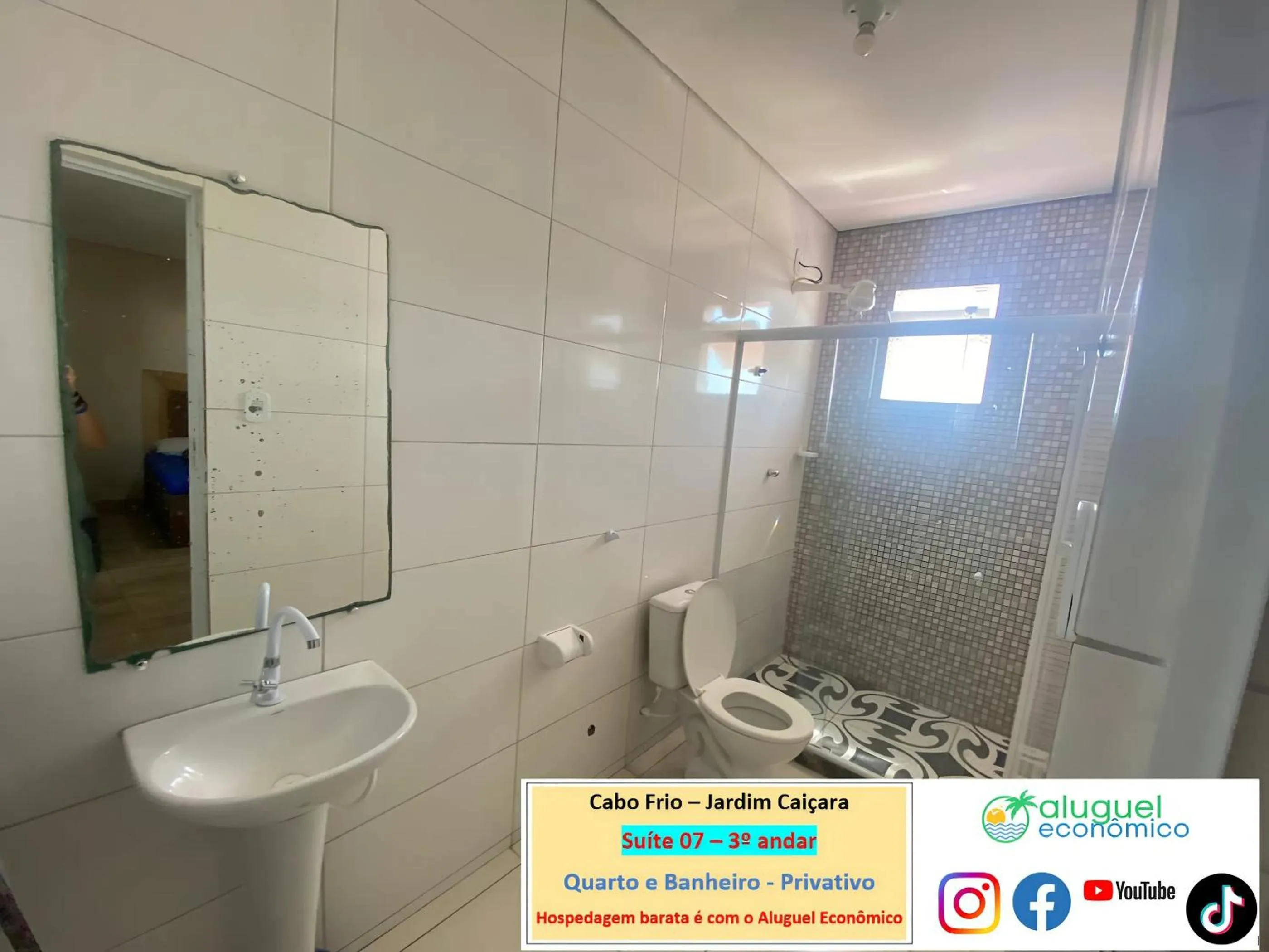 Bathroom in Cabo Frio - Jardim Caiçara - Aluguel Econômico